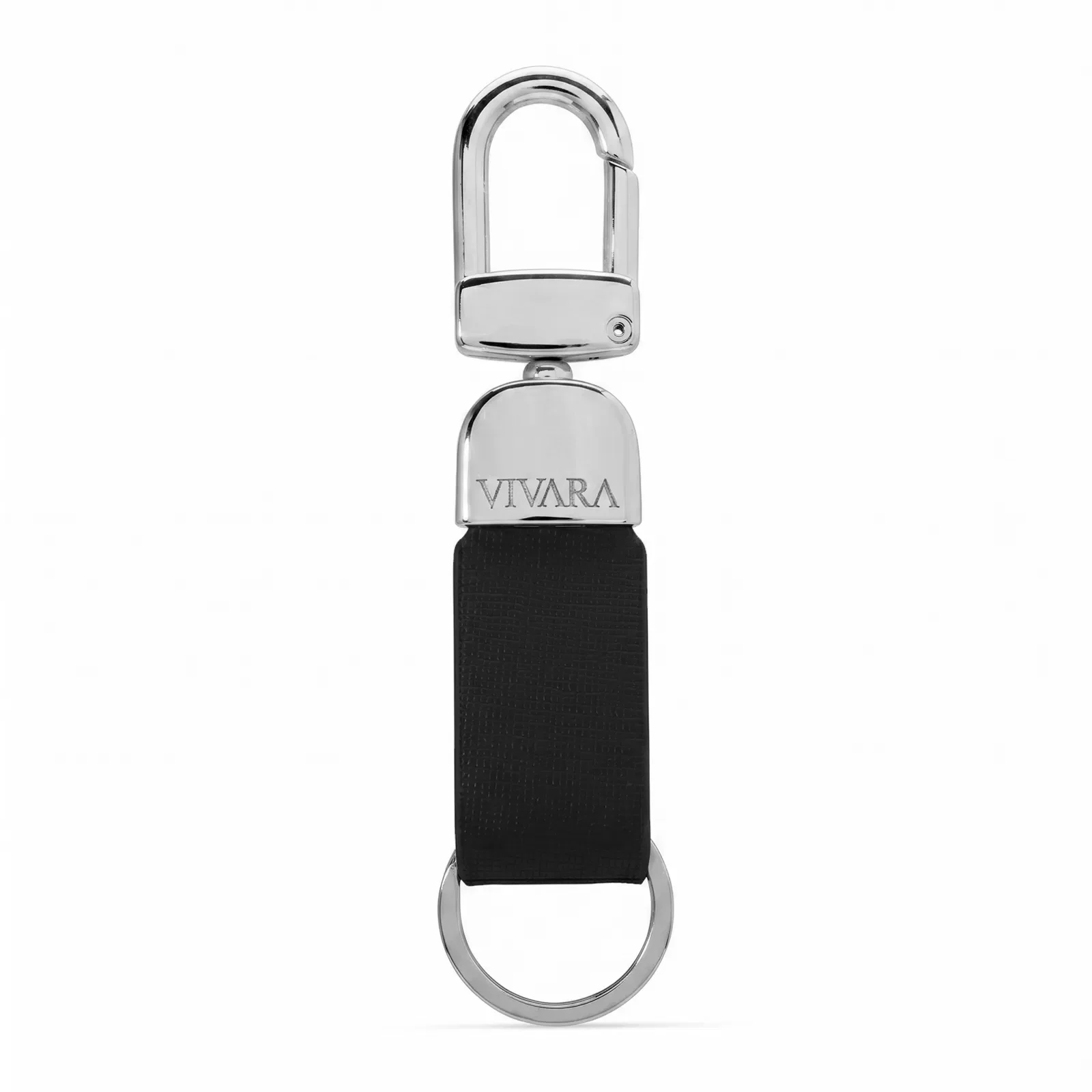 Chaveiro Vivara em Couro Preto