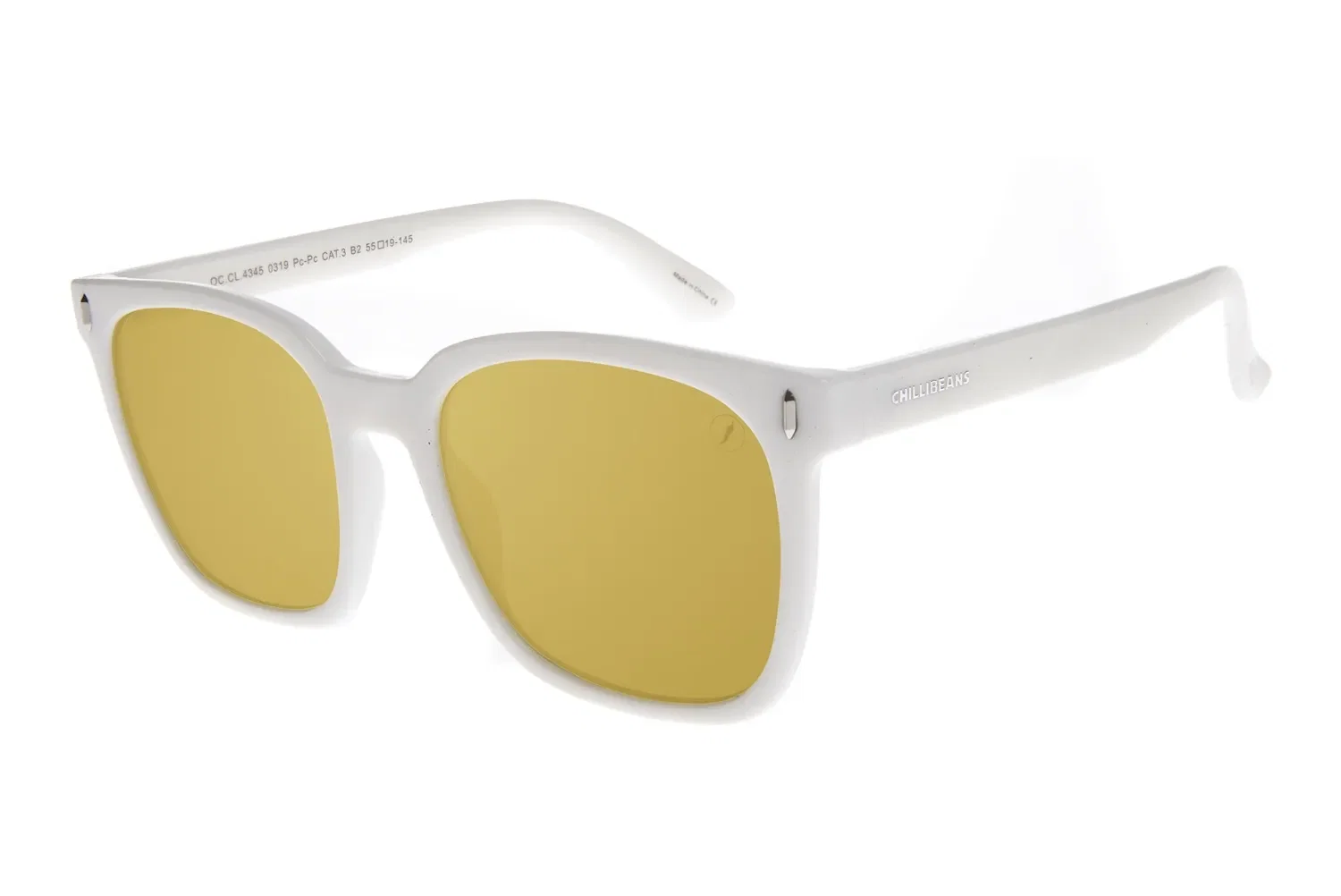 Óculos de Sol Feminino Chilli Beans Quadrado Branco — imagem 1