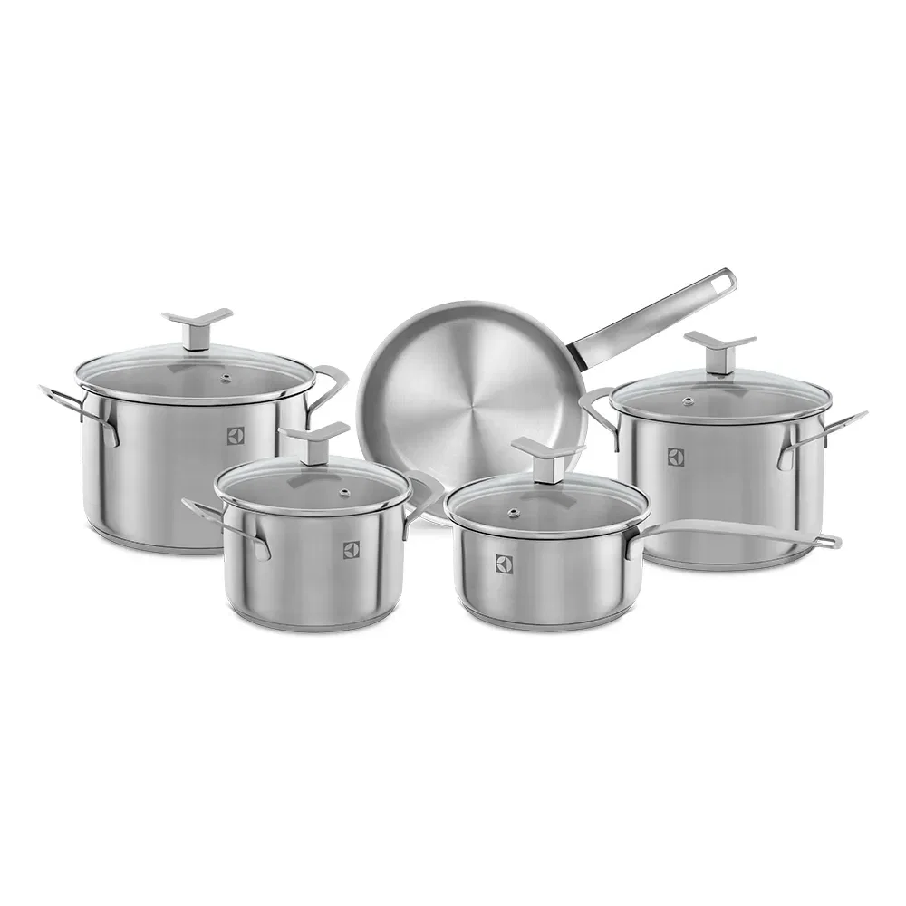 Jogo de Panelas Electrolux Inox com 5 Peças Design com Fundo Triplo — imagem 1