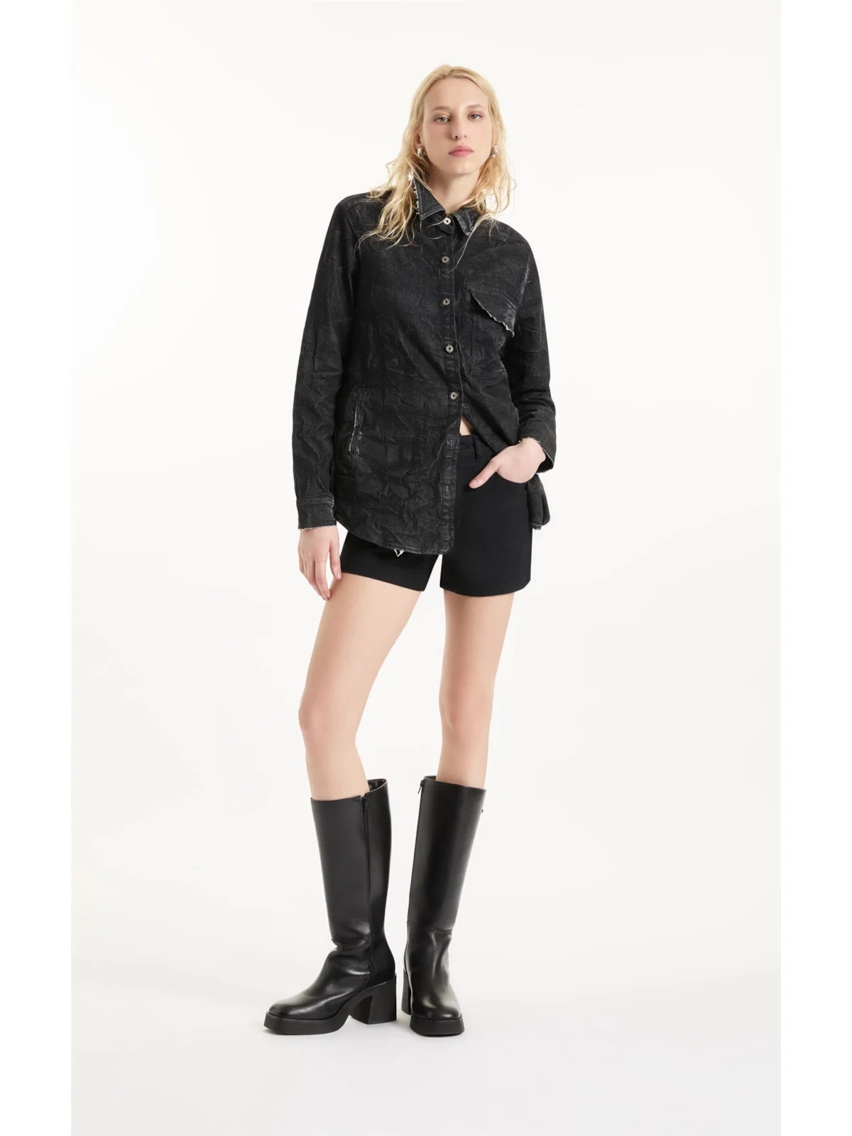 Camisa Ocean Elastic Classic 2083-Lav.Black Com Resina — imagem 1