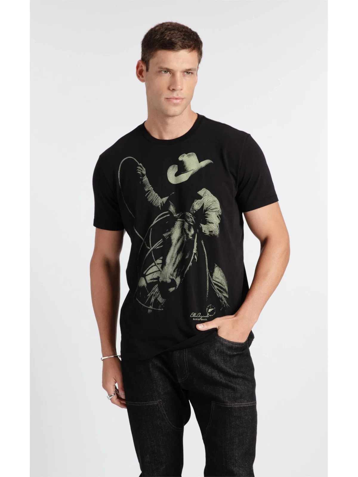 T-Shirt Cowboy Lasso Preto — imagem 1
