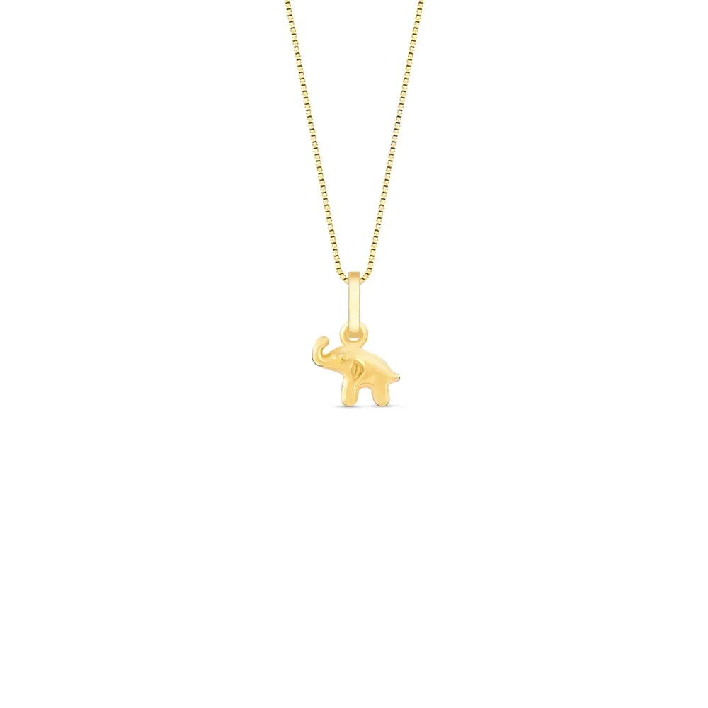 Pingente Icones Elefante da Sorte em Ouro Amarelo 18k, 10mm — imagem 1
