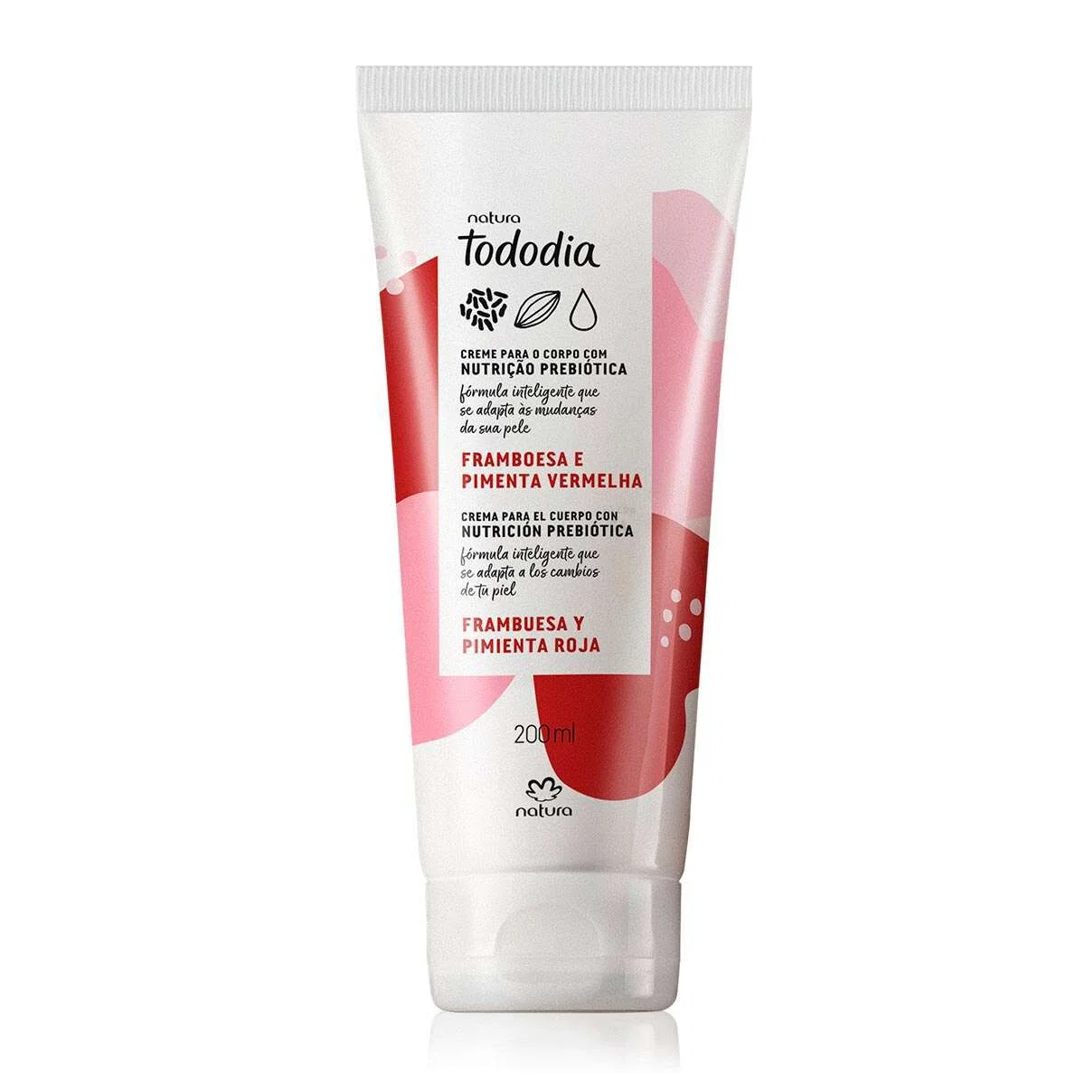 Creme Desodorante Nutritivo Para o Corpo Tododia Framboesa e Pimenta Vermelha 200 ml