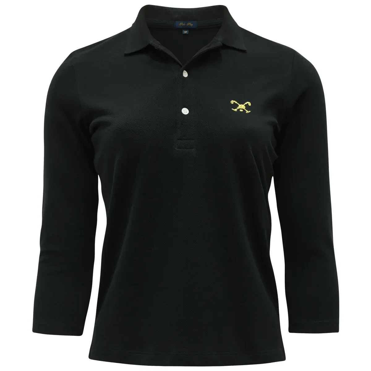 Polo Piquet Feminina 3/4 Zig Zag