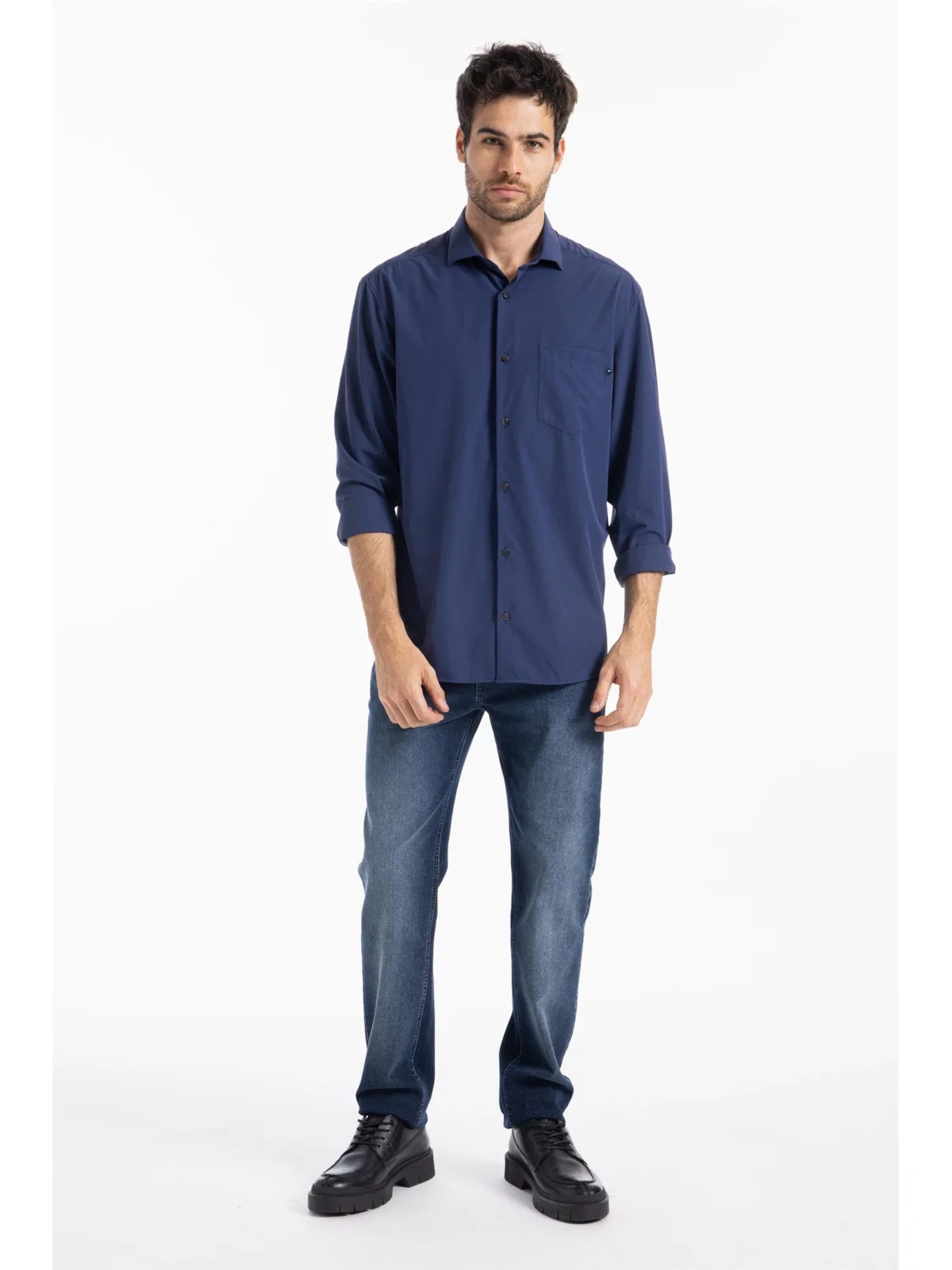 Camisa Tech Nylon New Italian Marinho — imagem 1