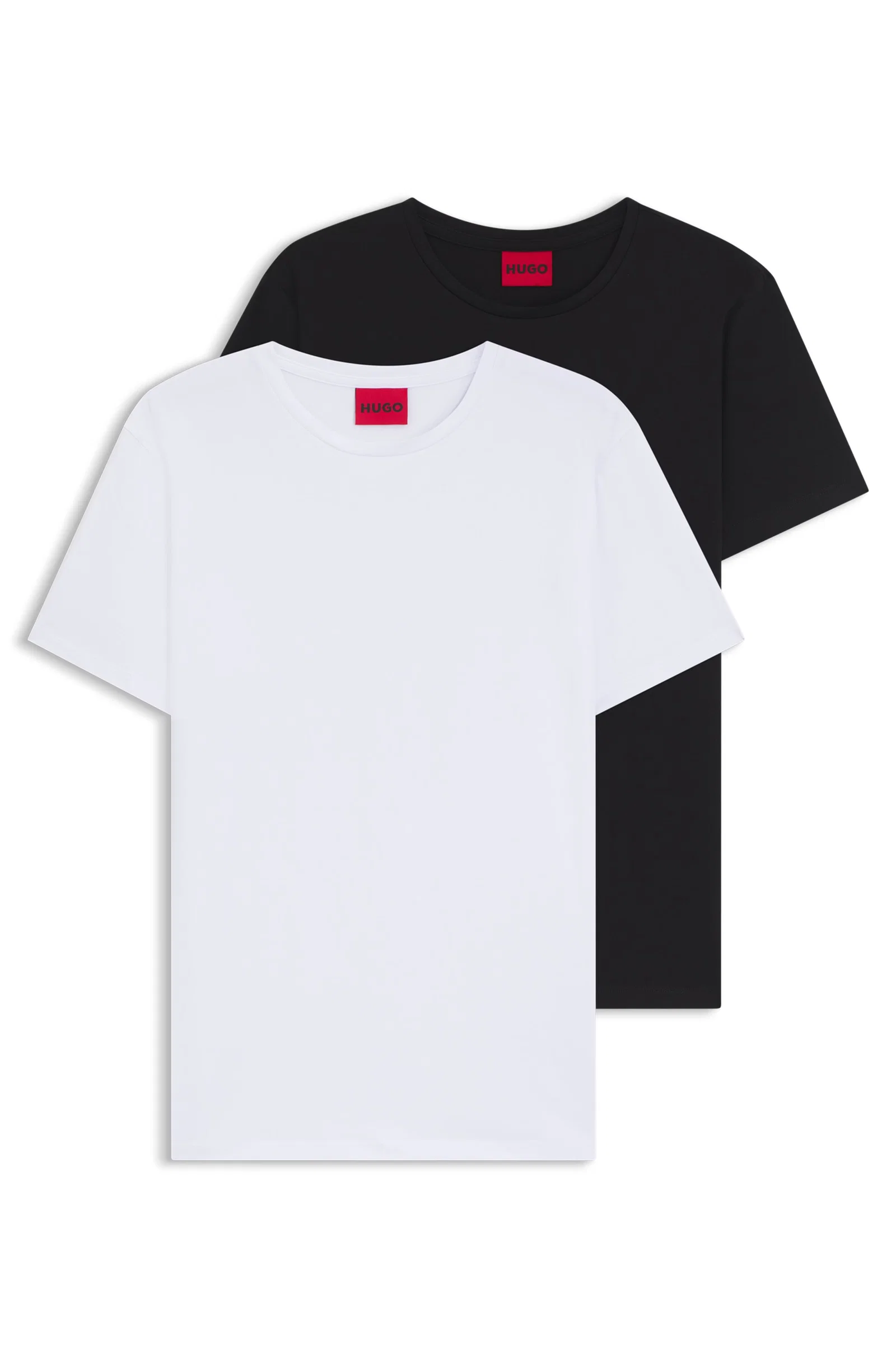 Pack De 2 Camisetas Gola Redonda Em Algodão Stretch