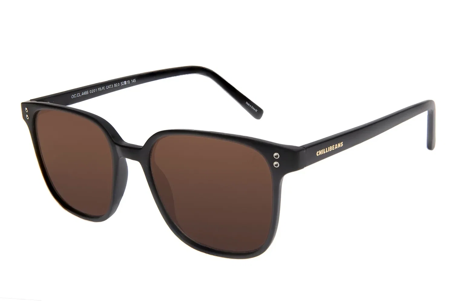 Óculos De Sol Feminino Chilli Beans Quadrado Marrom Preto — imagem 1