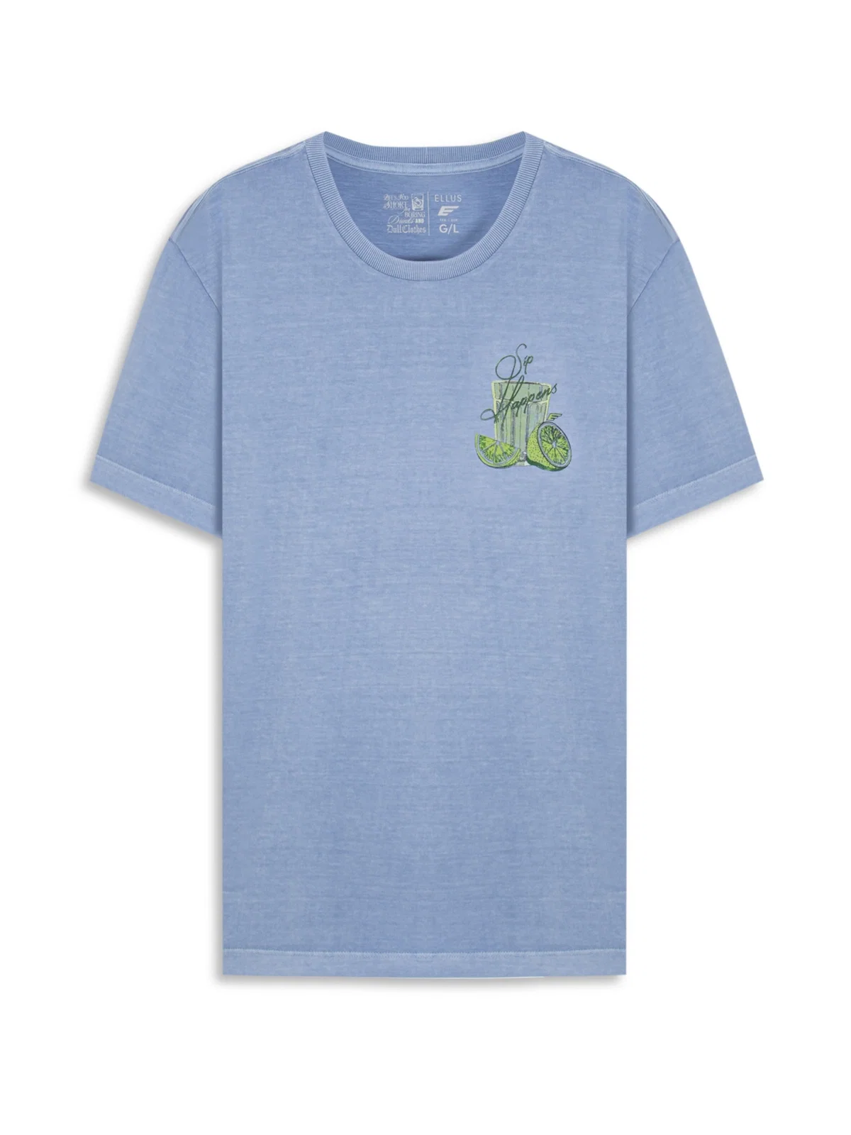 T-Shirt Washed Caipirinha Azul Pervante