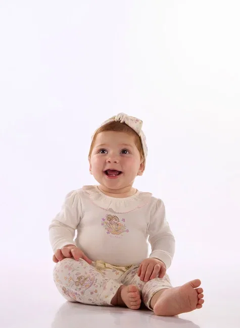 Faixa Para Bebê Menina Com Estampa Digital Detalhes Rosa Off White Up Baby