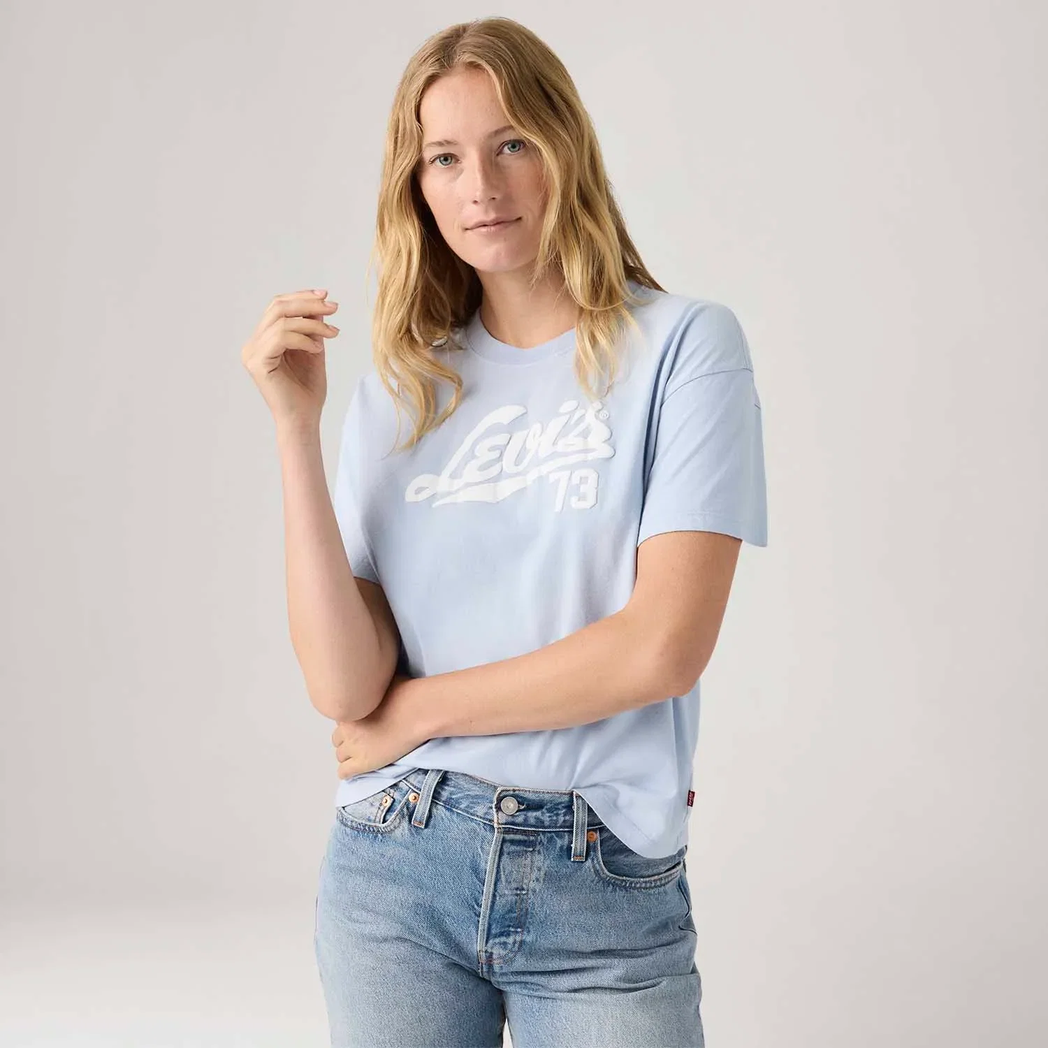 Camiseta Levi's® Graphic Anyday Azul Manga Curta — imagem 1