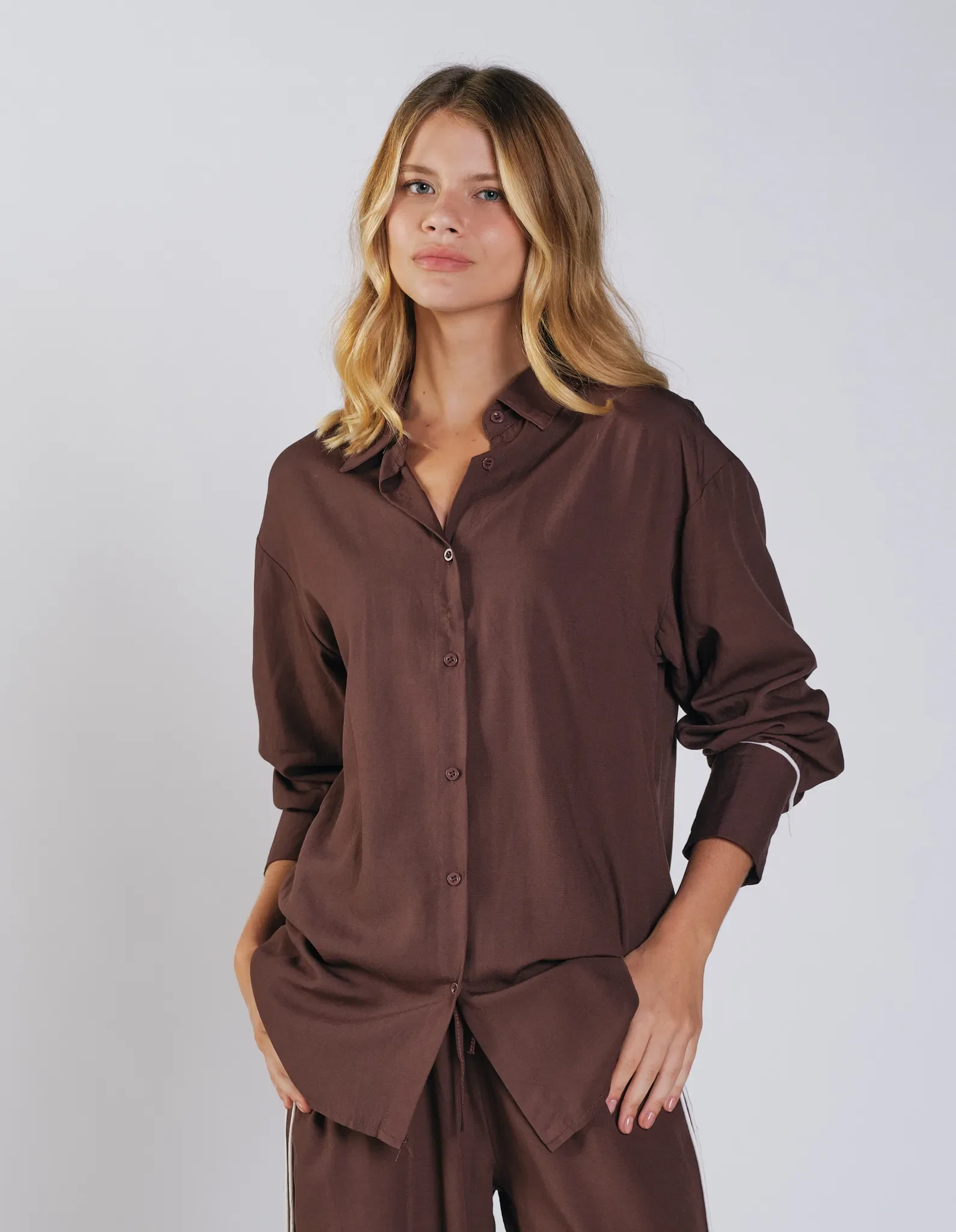 Camisa Ampla Vivos - Cafe