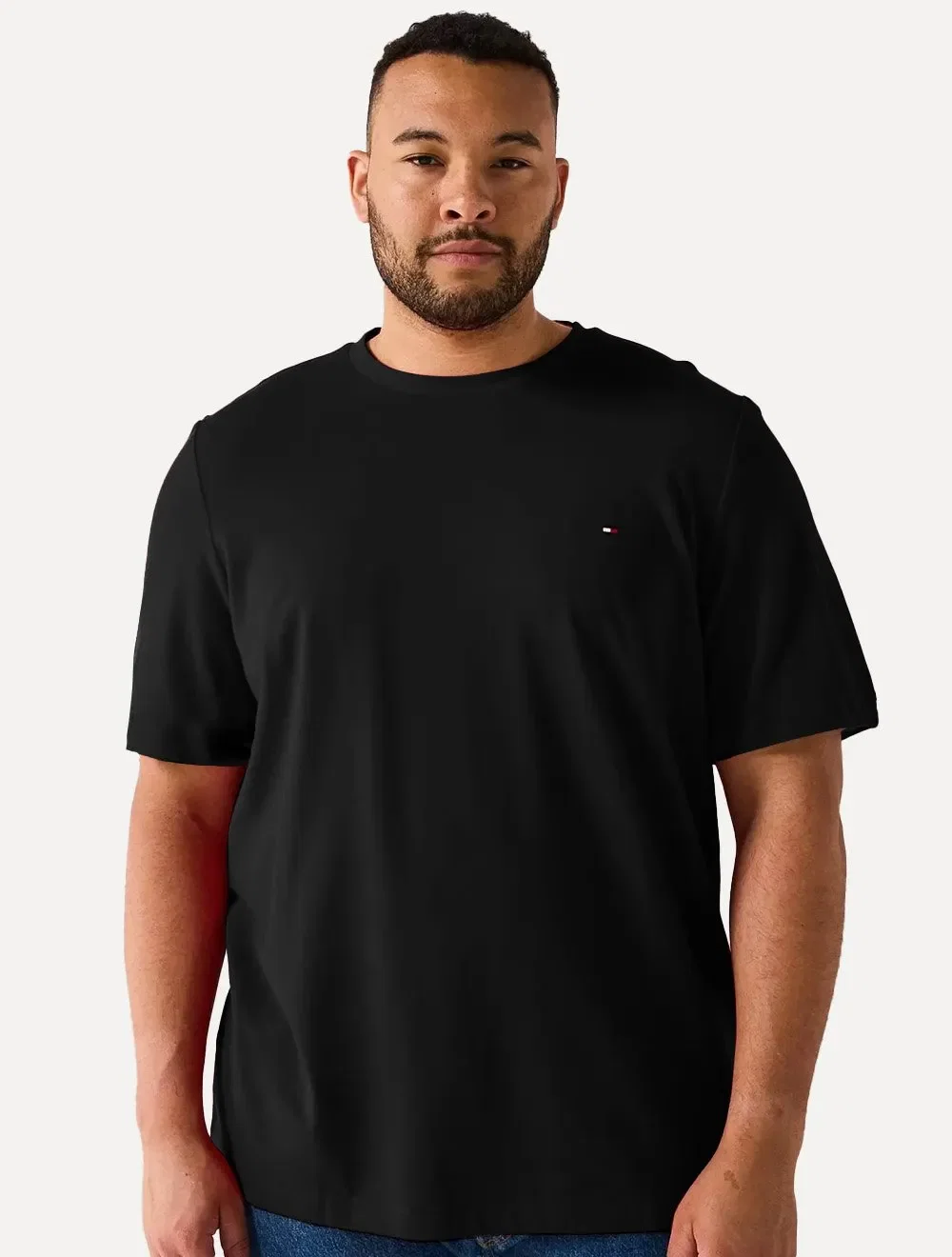 Camiseta Tommy Hilfiger Masculina Plus Size Essential Cotton Preta