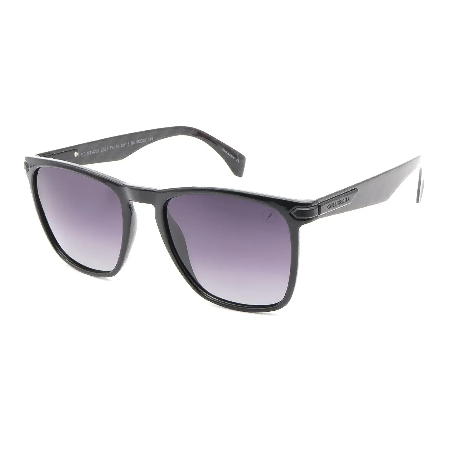 Óculos de Sol Masculino Chilli Beans Quadrado Polarizado Degradê Preto — imagem 1