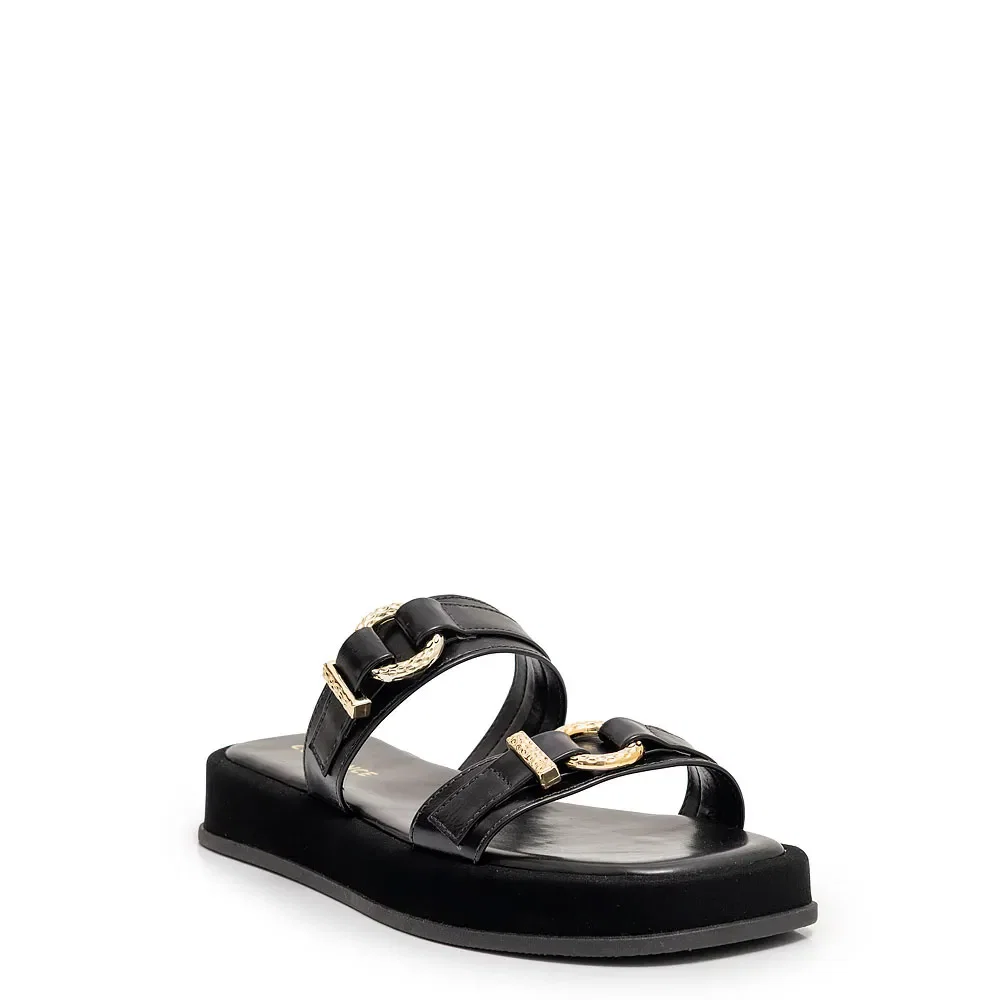 Papete Flatform Preta Argolas