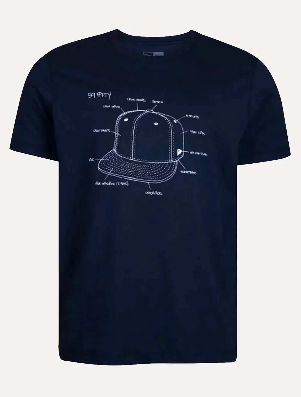 Camiseta New Era Masculina All Building Cap Azul Marinho