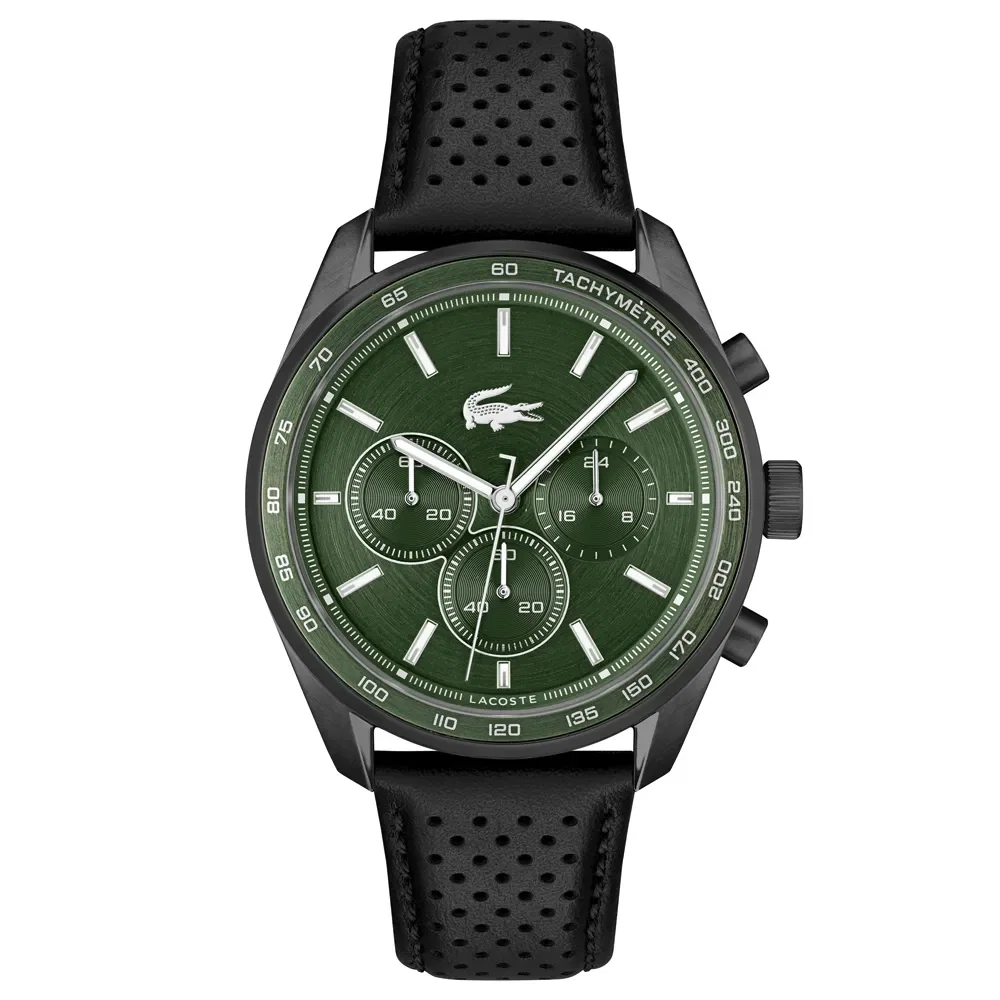 Relógio Lacoste Masculino Couro Preto 2011345 — imagem 1