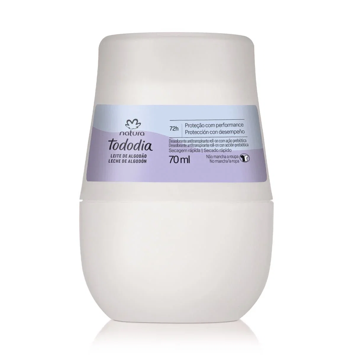 Desodorante Antitranspirante Roll-on Tododia Algodão 70 ml — imagem 1