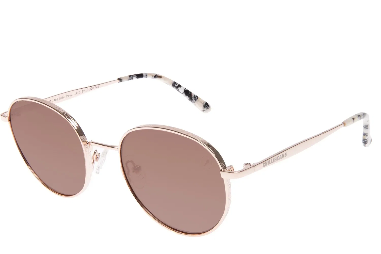 Óculos De Sol Feminino Chilli Beans Redondo Degradê Rosé — imagem 1