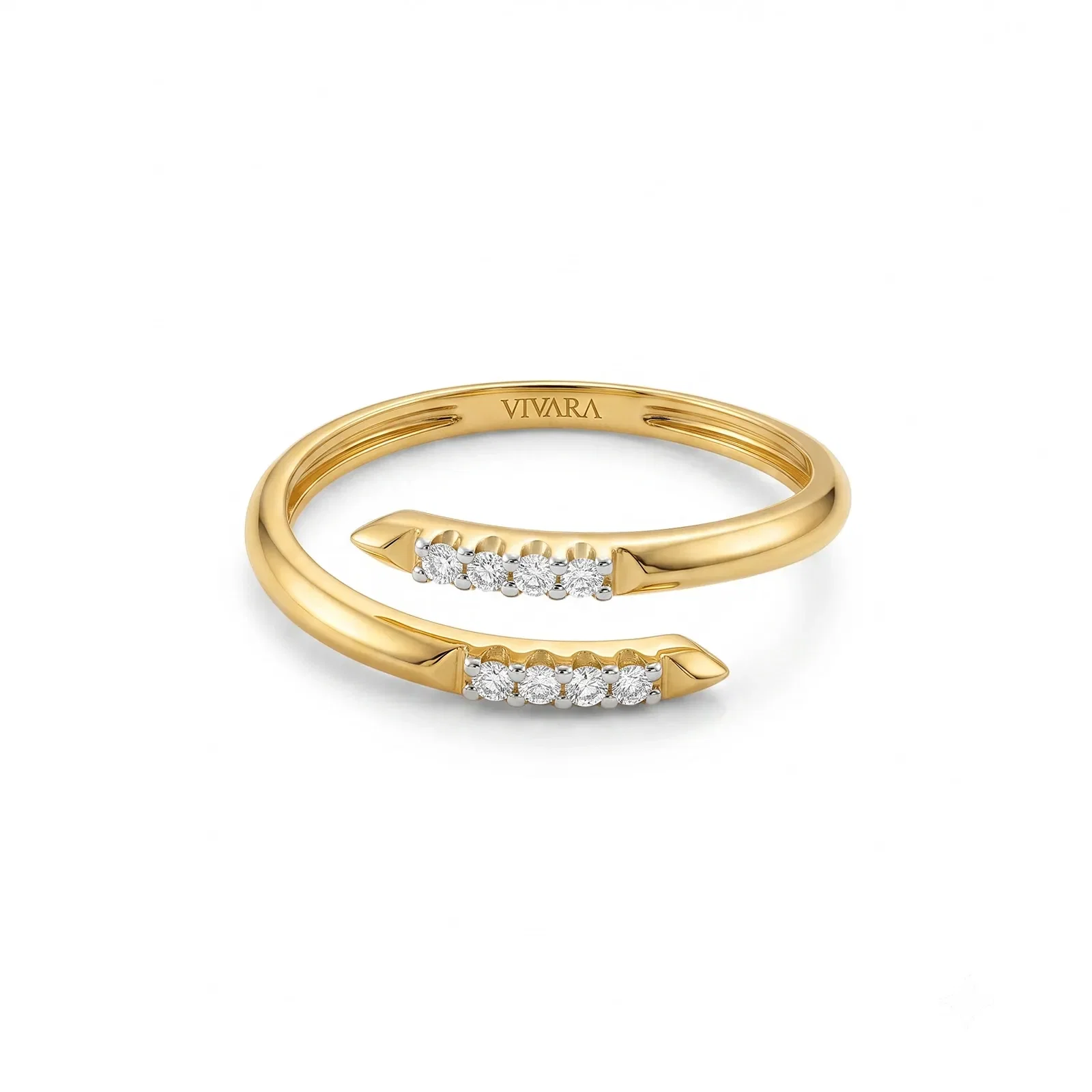 Anel Selina em Ouro Amarelo 18k com Diamantes 0,08 ct — imagem 1