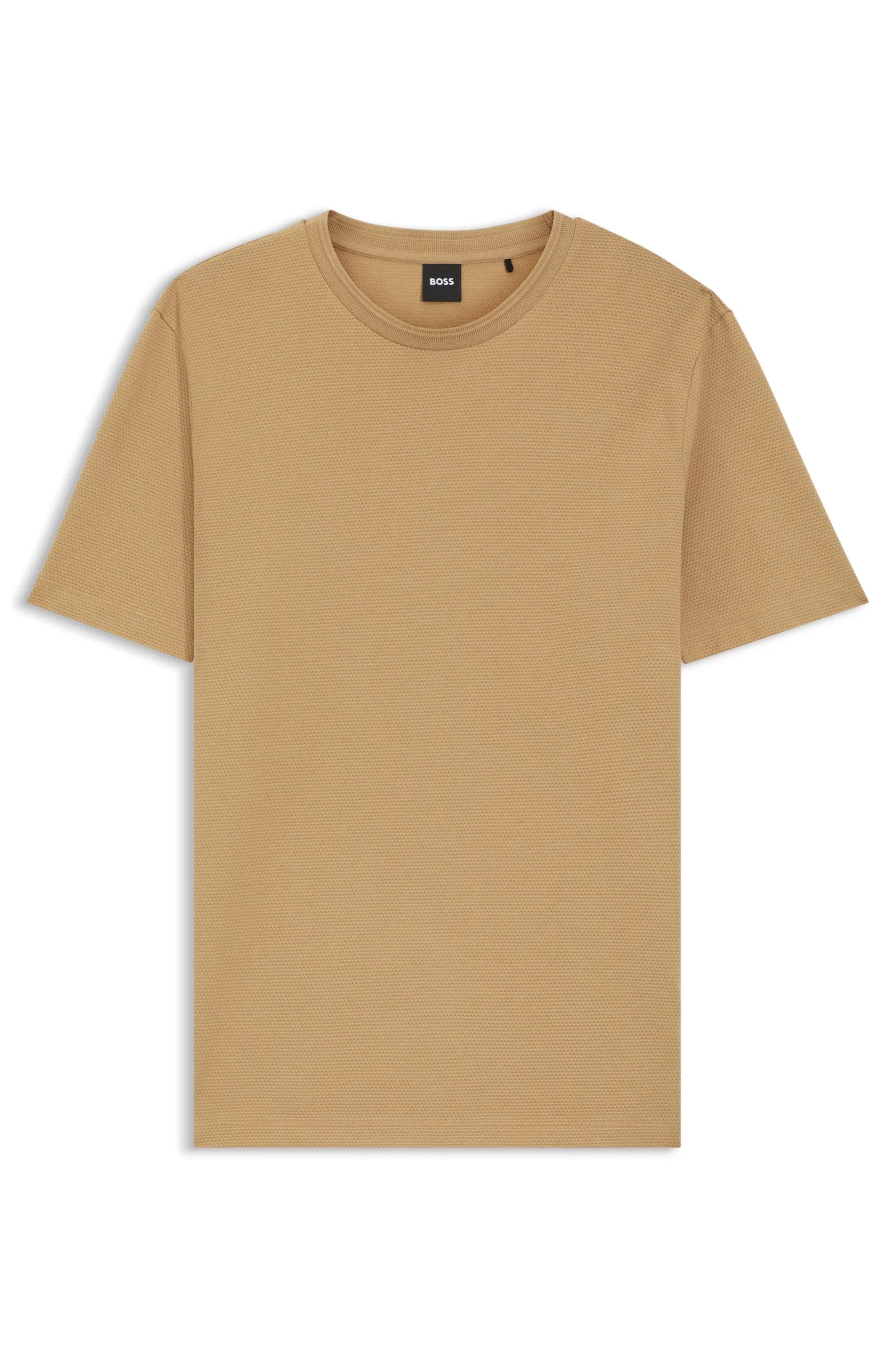 Camiseta De Mistura De Algodão Com Estrutura De Bolha-Jacquard — imagem 1