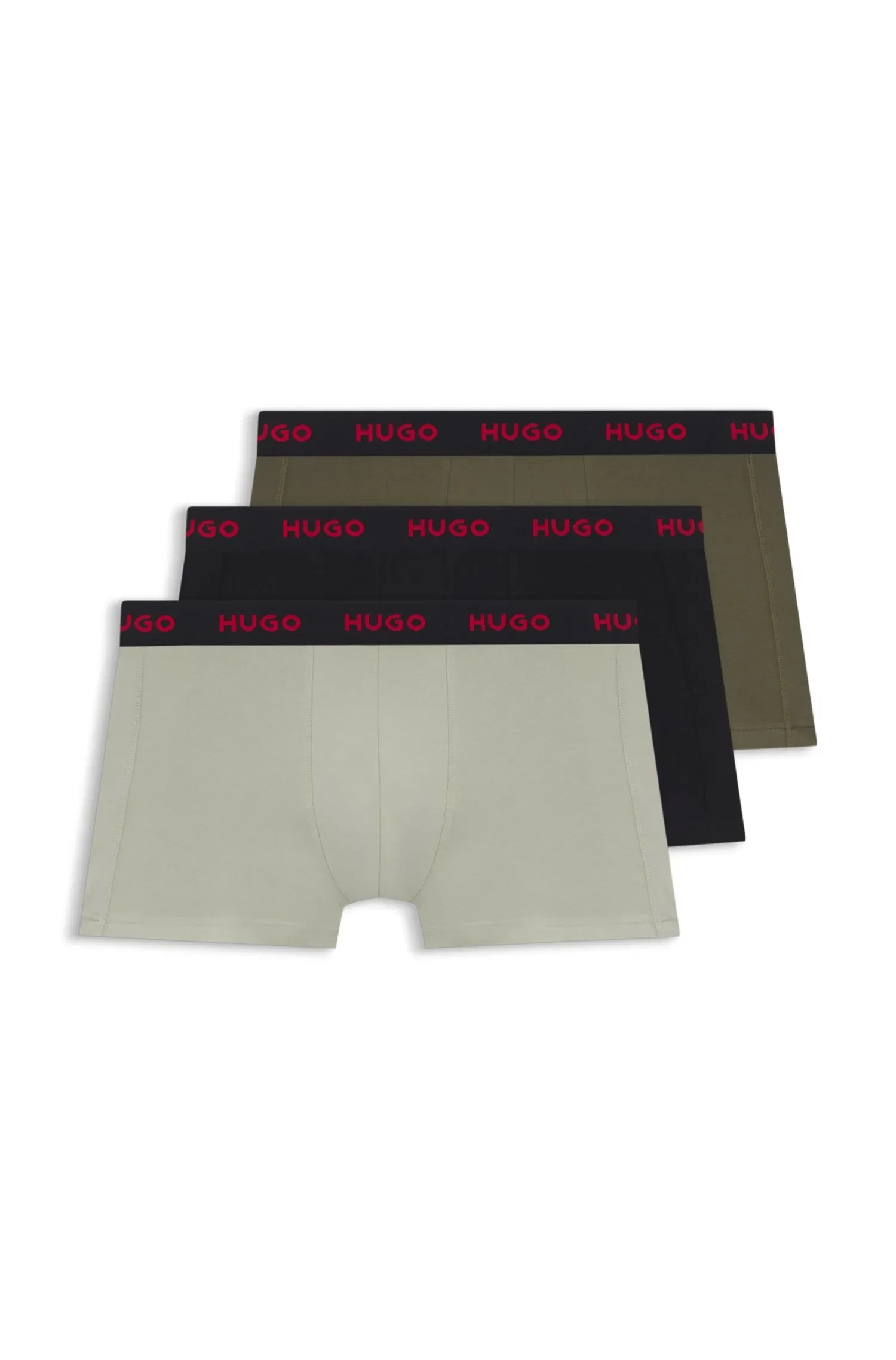 Pack De Três Cuecas Com Cintura Com Logo Em Jacquard