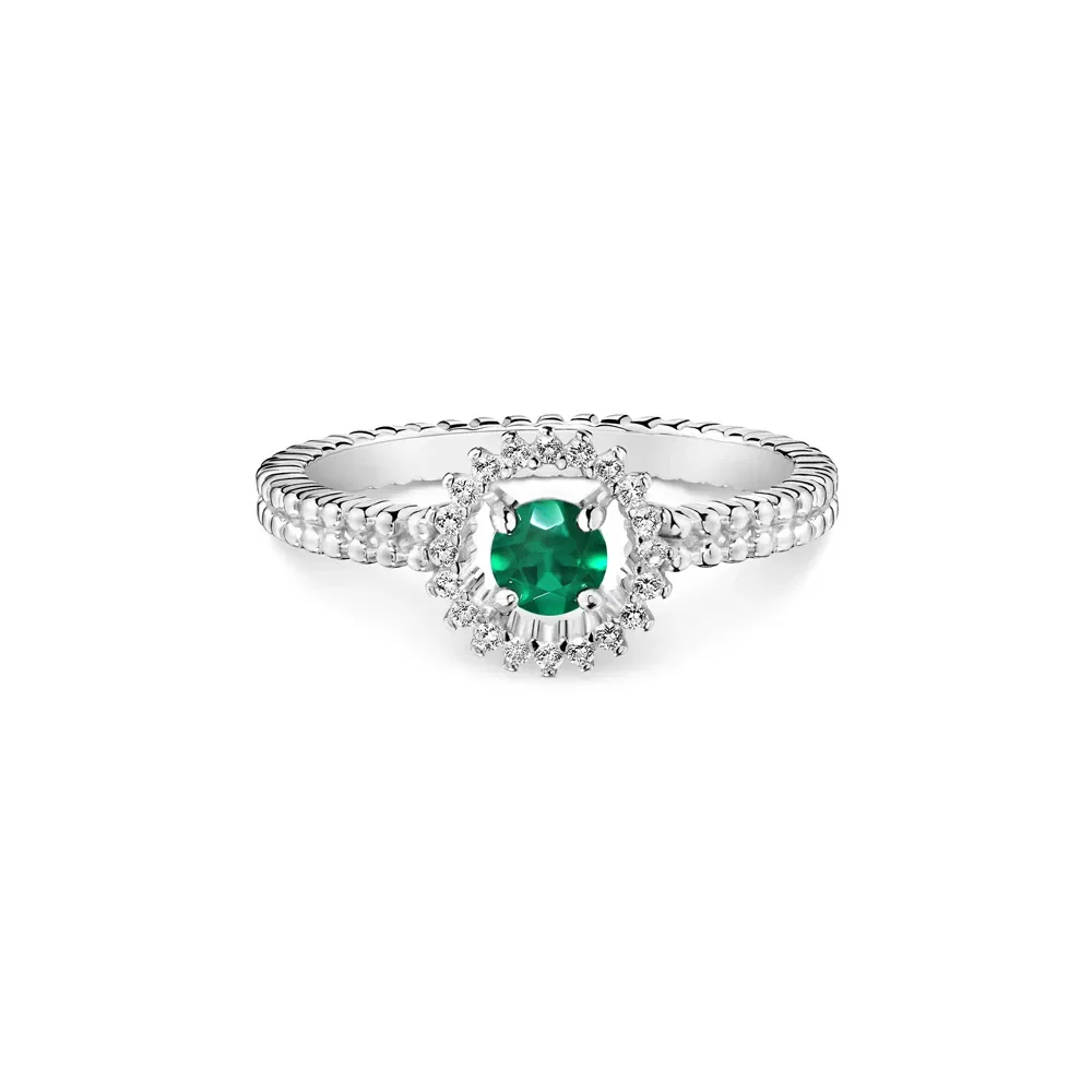 Anel Life Special em Prata 925 com Ágata Verde — imagem 1