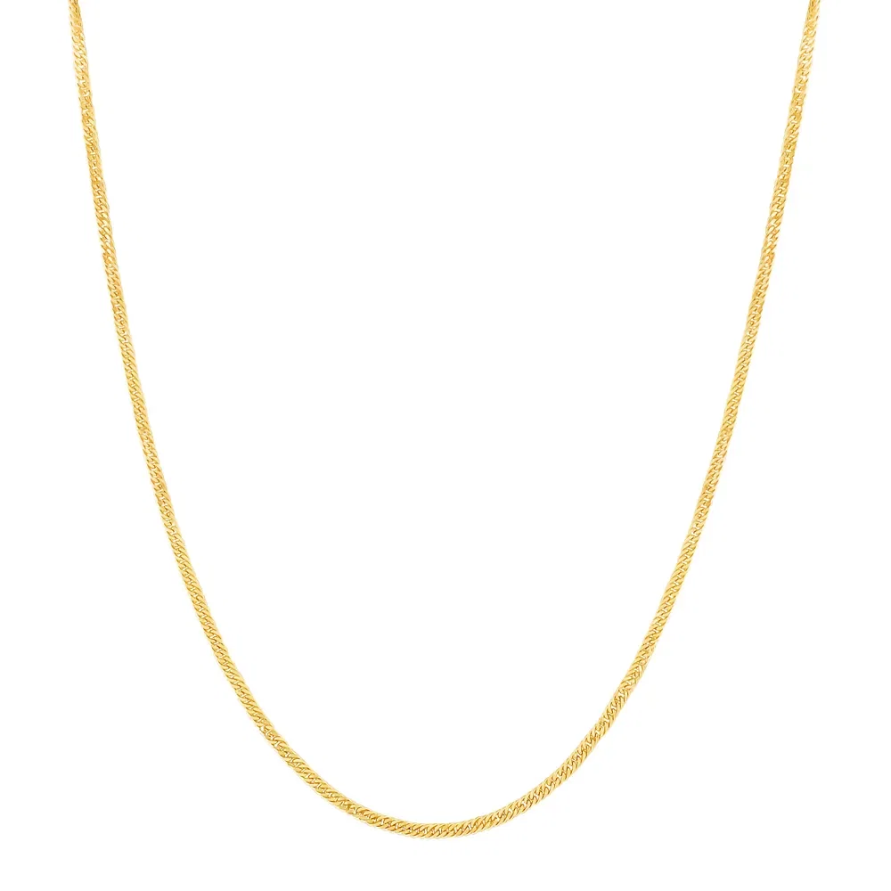 Corrente Groumet Dupla em Ouro Amarelo 18k, 60cm — imagem 1