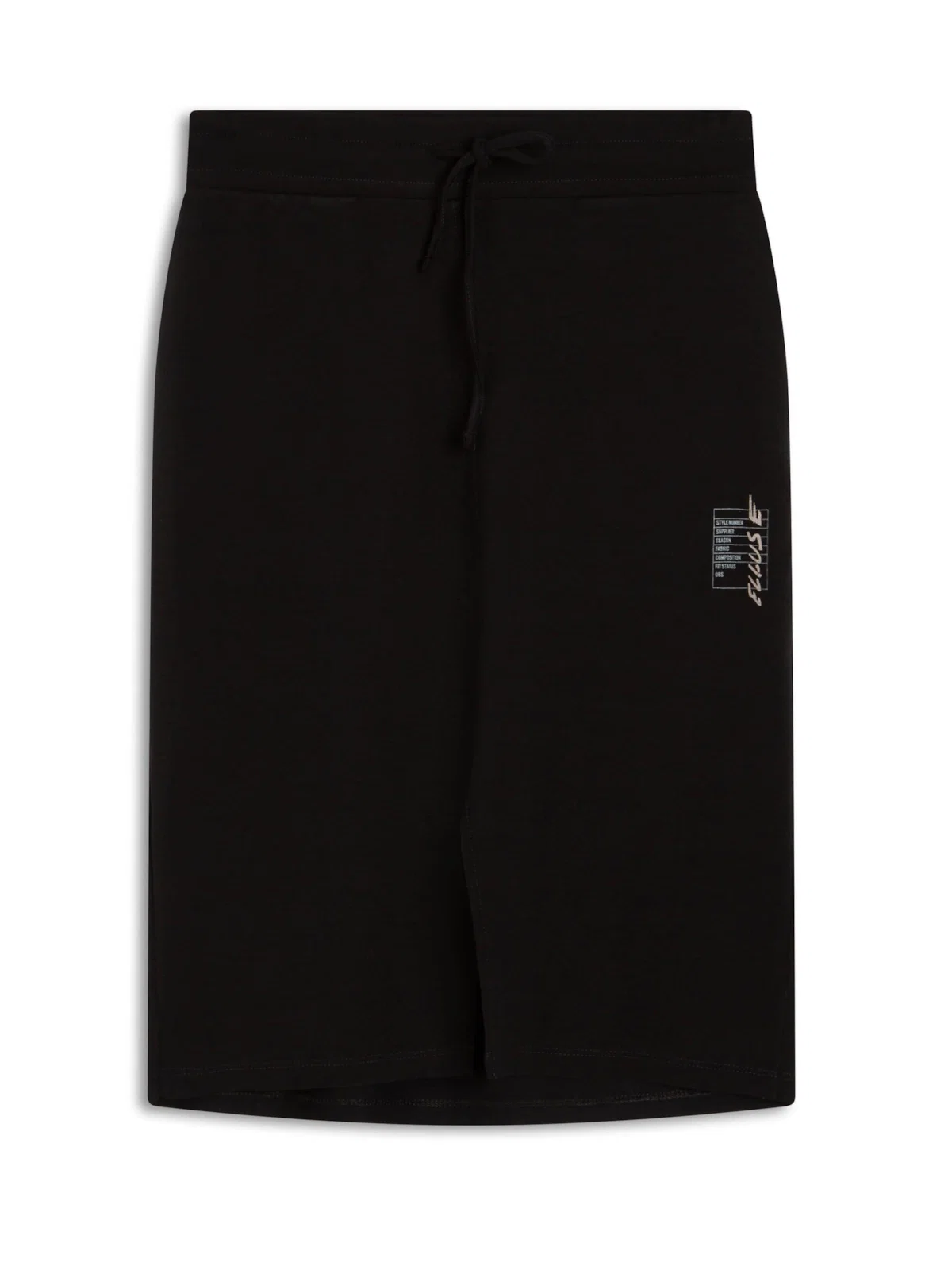 Saia Fleece Jersey Ellus Label Mid Preto