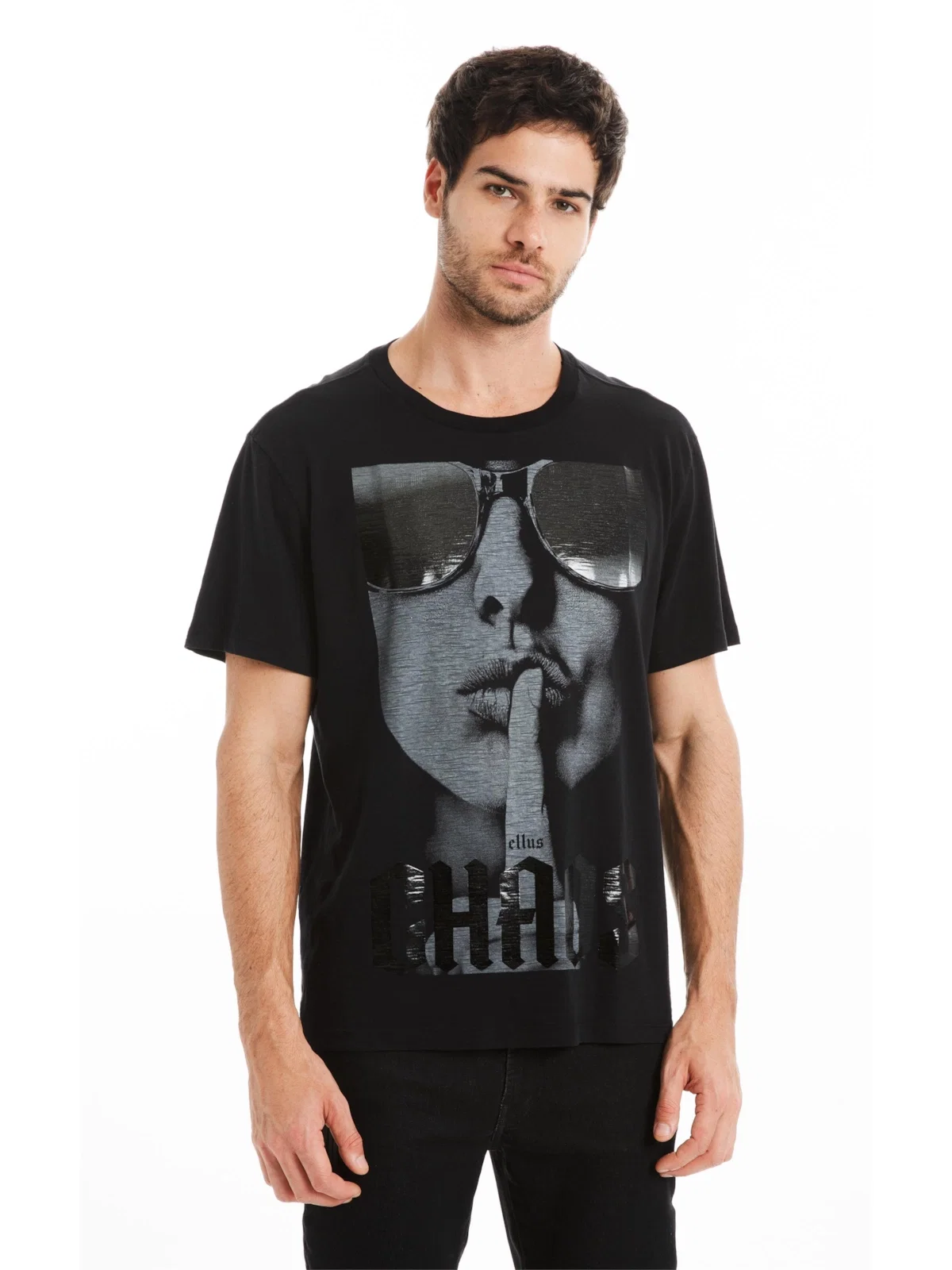 T-Shirt Flamê Fine Chaos Classic Preto — imagem 1