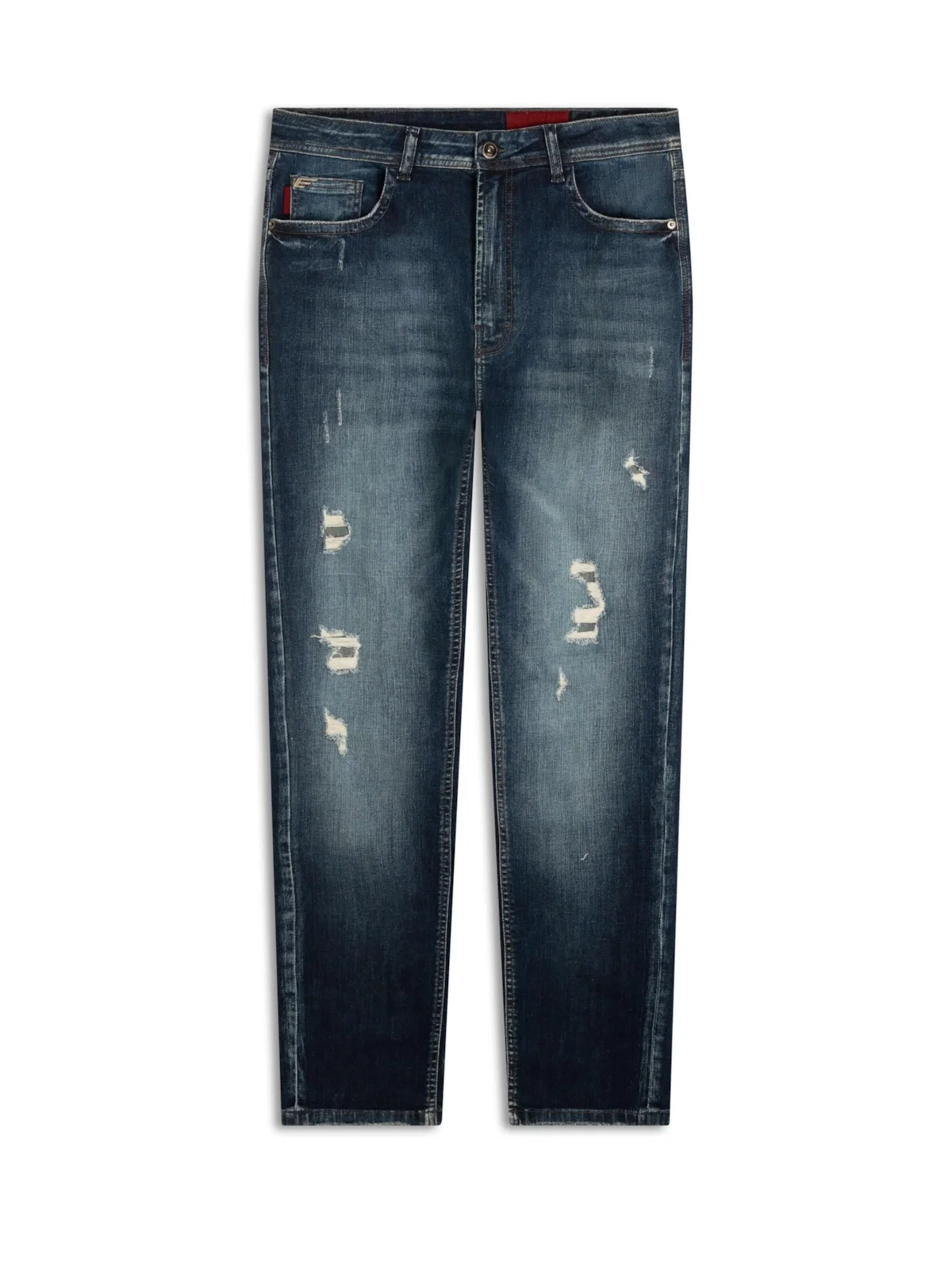 Calça High Comfort Blue Slim Easa 2008-Lav.Medio C/Puidos — imagem 1
