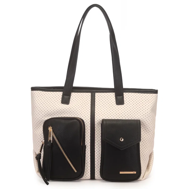 Shopping Bag Grande Utilitaria Bicolor Com Laser