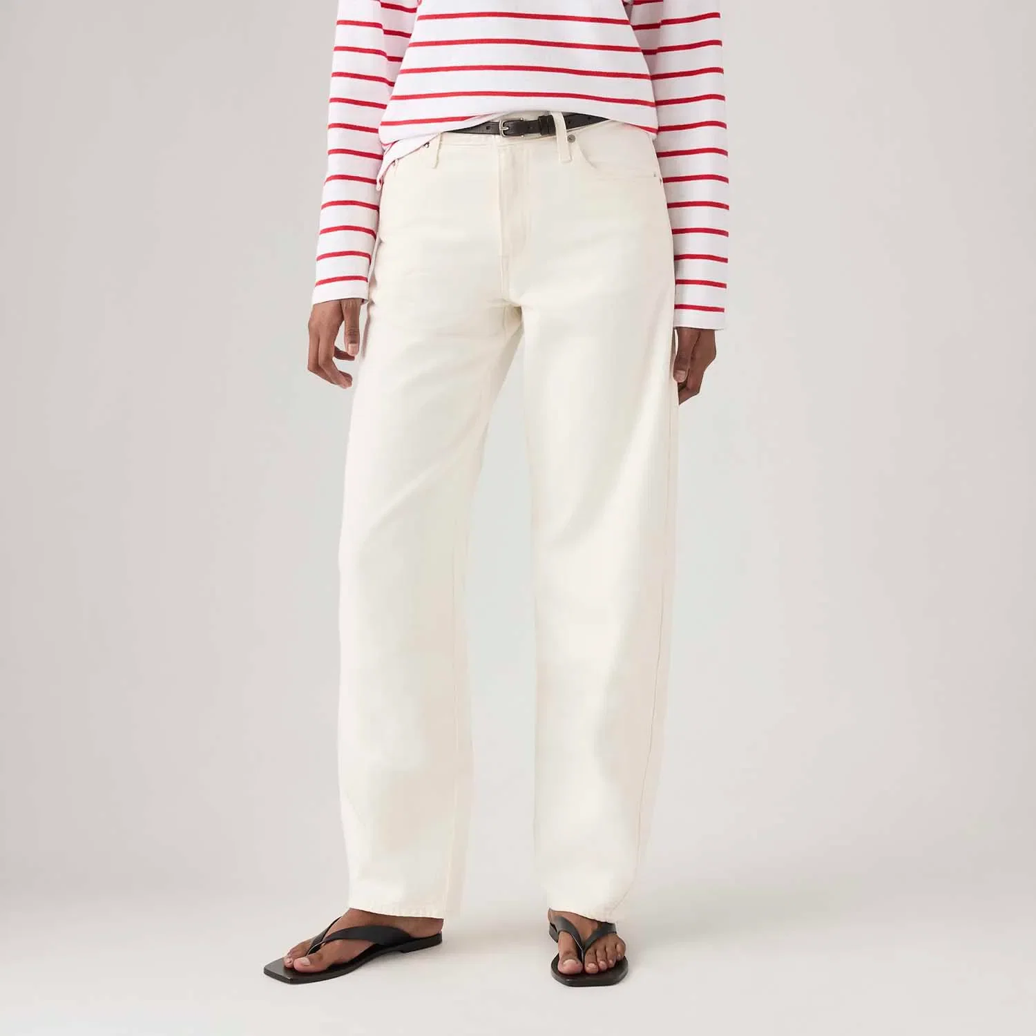Calça Jeans Levi's® Baggy Dad Barrel Off White — imagem 1