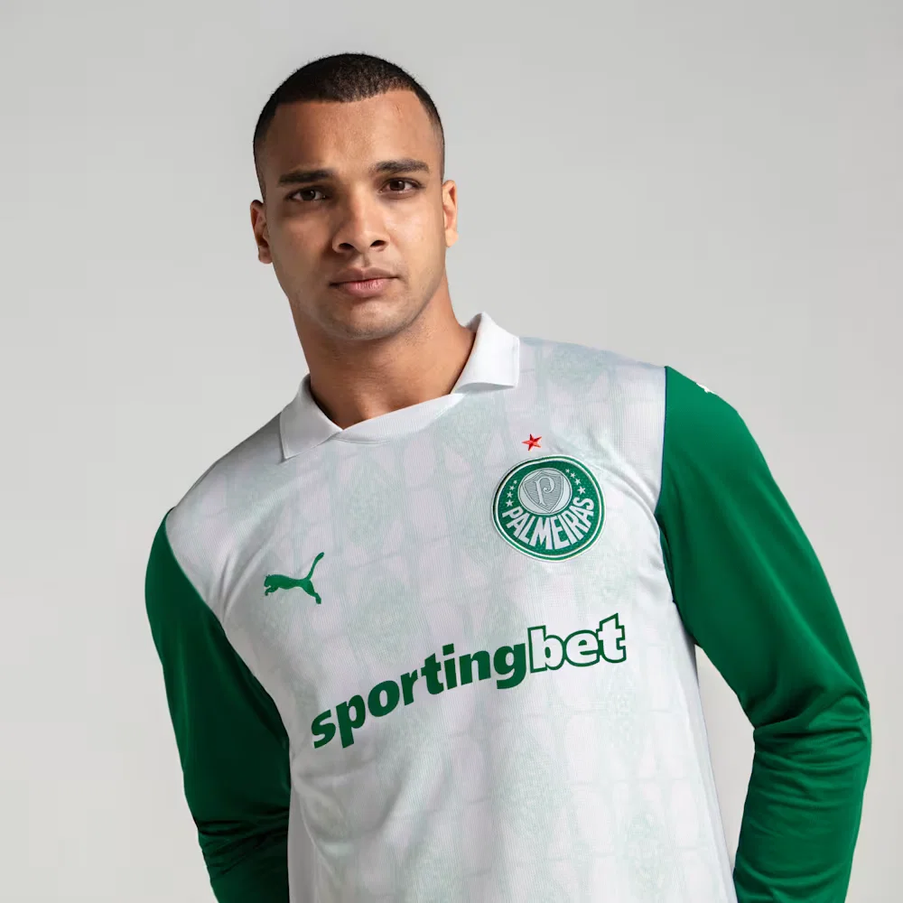 Camisa Palmeiras Manga Longa AWAY Torcedor 2025