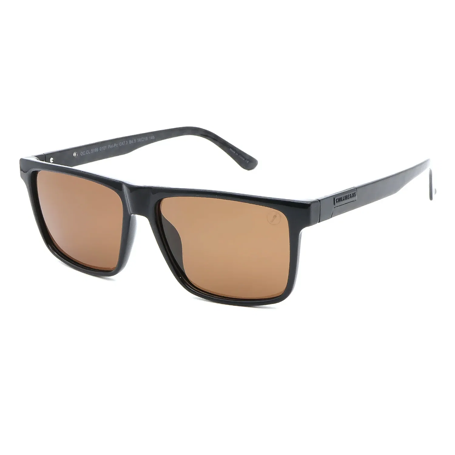 Óculos de Sol Masculino Chilli Beans Quadrado Polarizado Preto — imagem 1