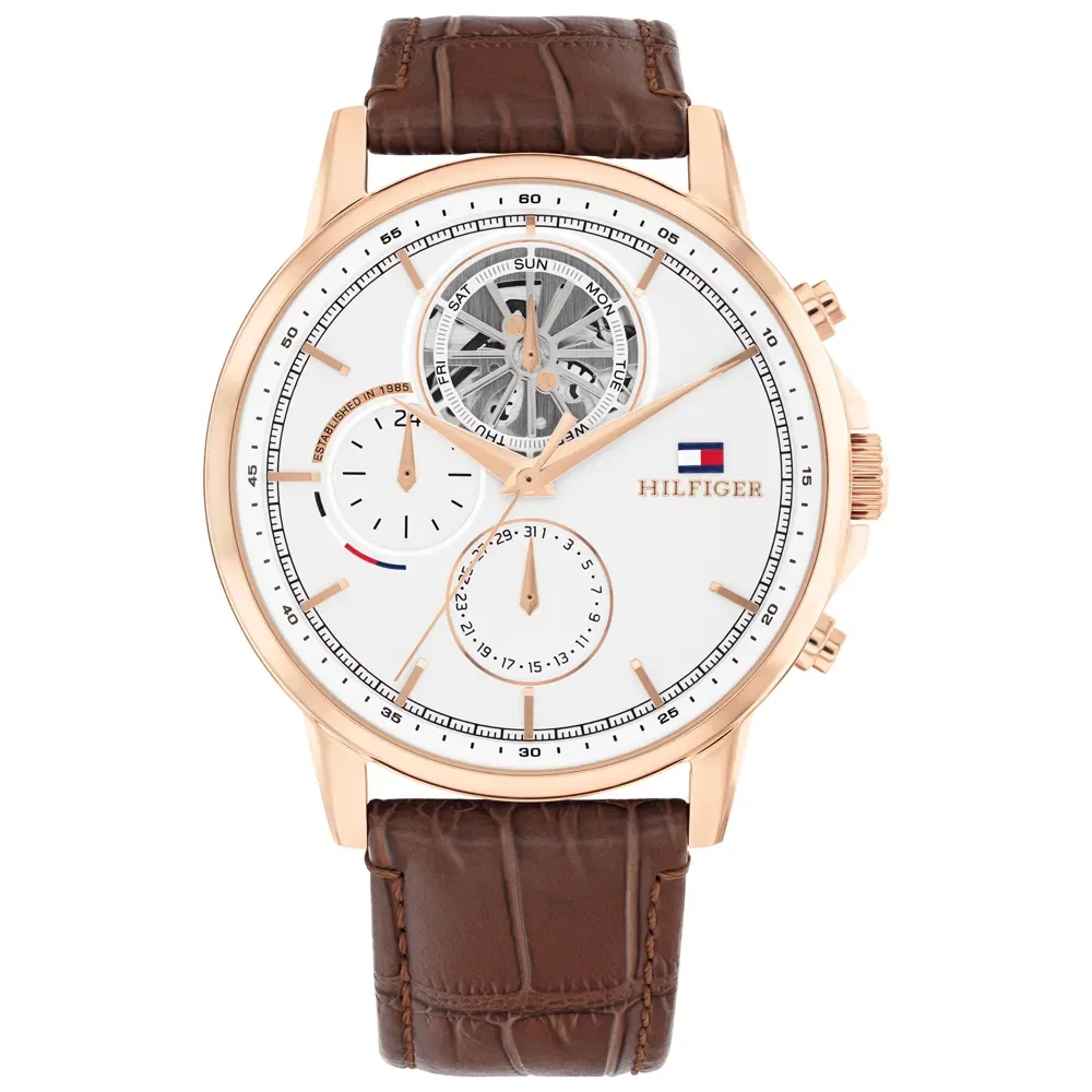 Relógio Tommy Hilfiger Masculino Couro Marrom 1710606