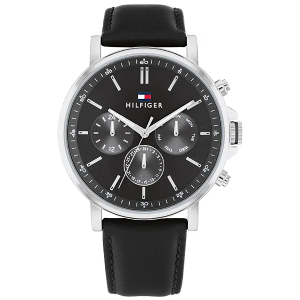Relógio Tommy Hilfiger Masculino Couro Preto 1710586