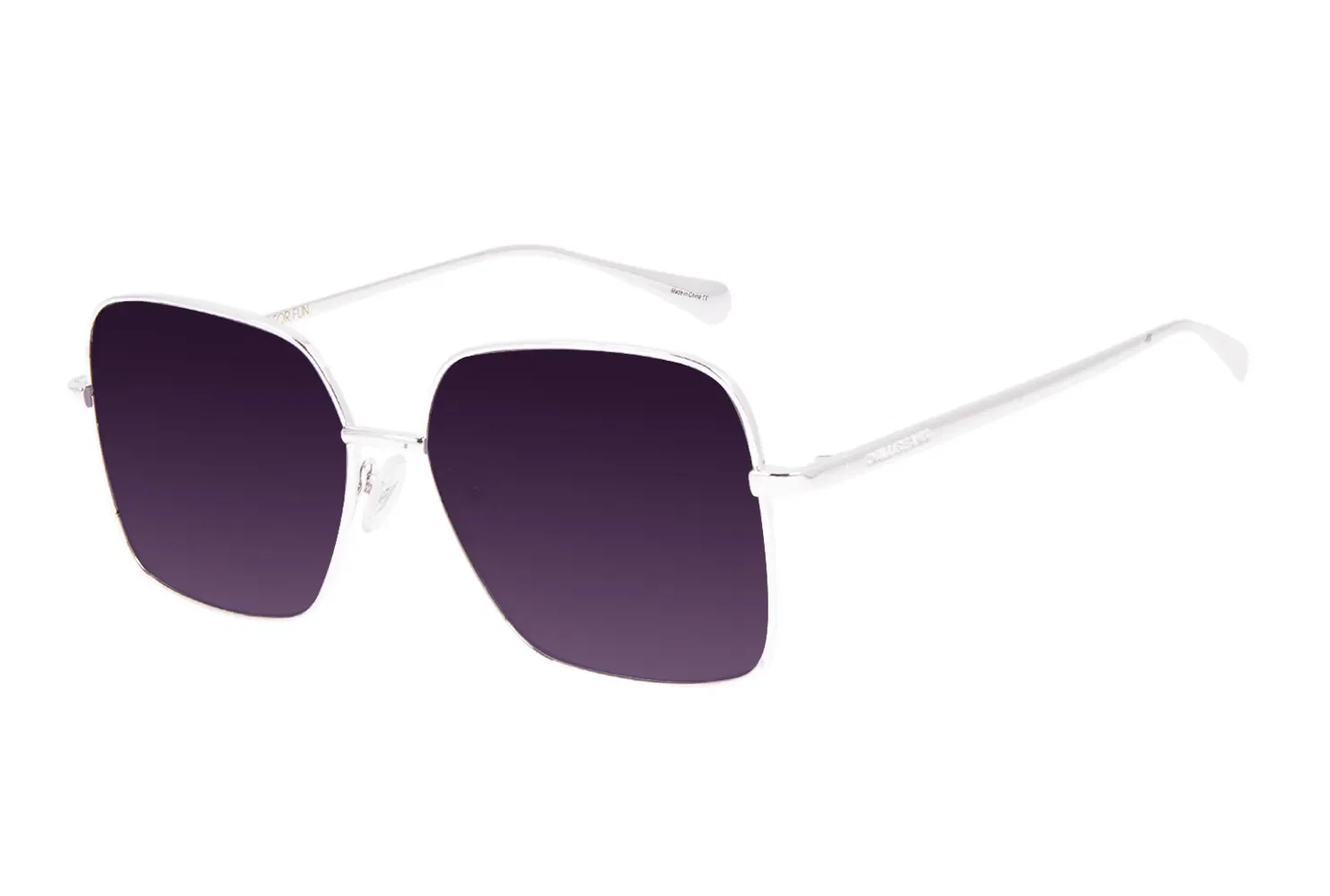 Óculos de Sol Feminino Chilli Beans Quadrado Prata — imagem 1