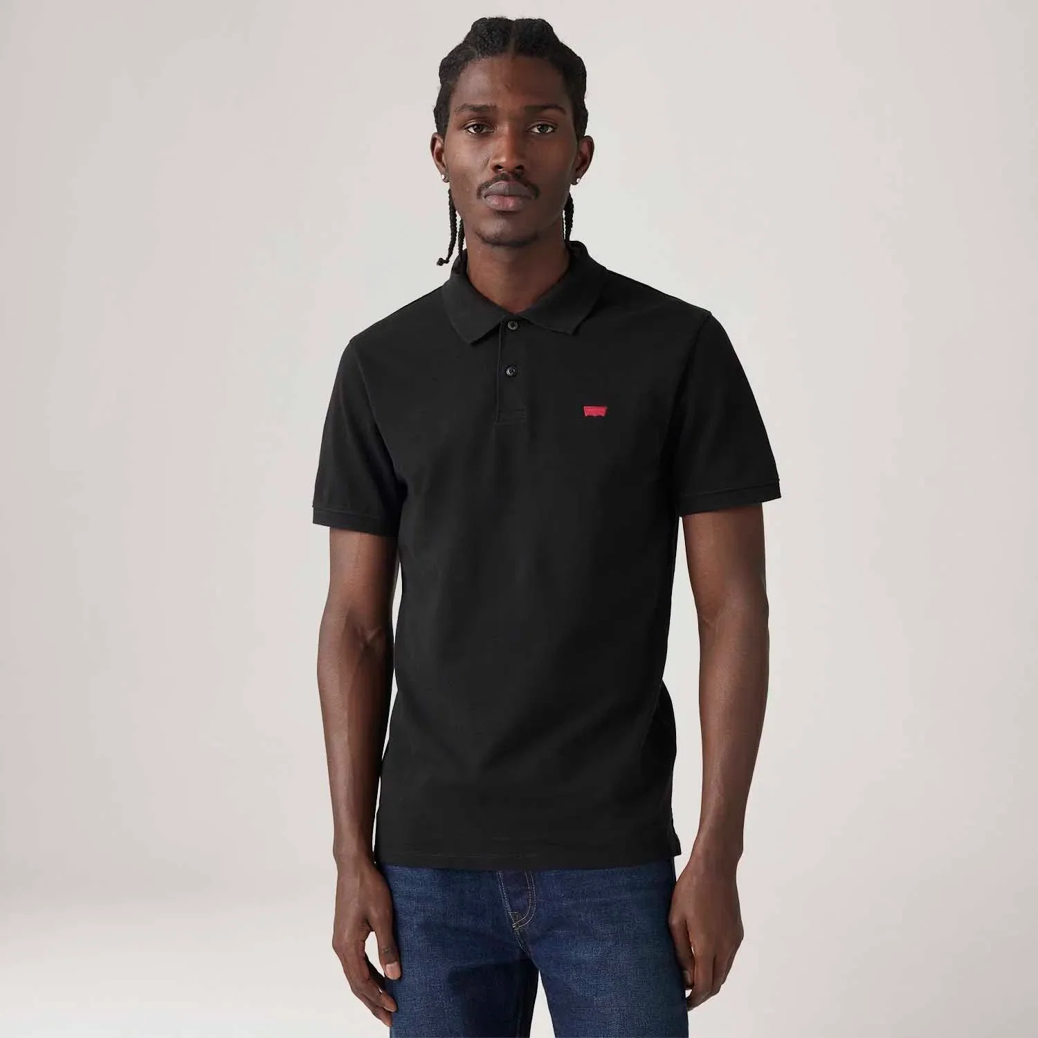 Polo Levi's® Slim Housemark Preta