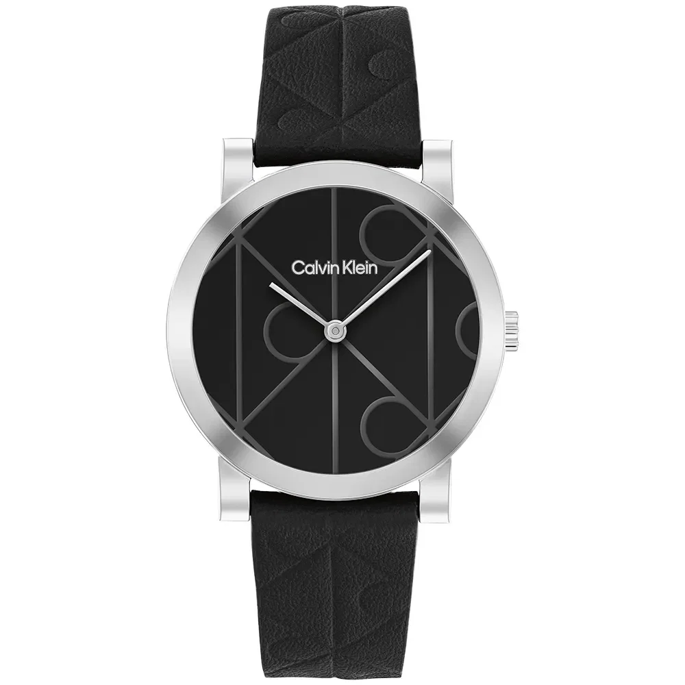 Relógio Calvin Klein Feminino em Couro Preto 25100128 — imagem 1