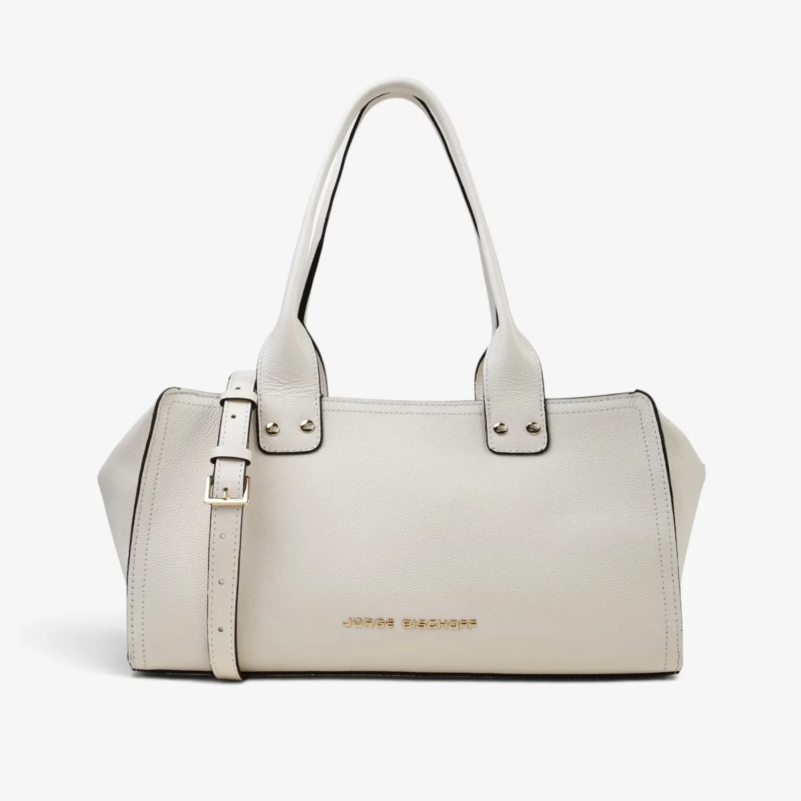 Bolsa Tote Off White Algodão Couro — imagem 1