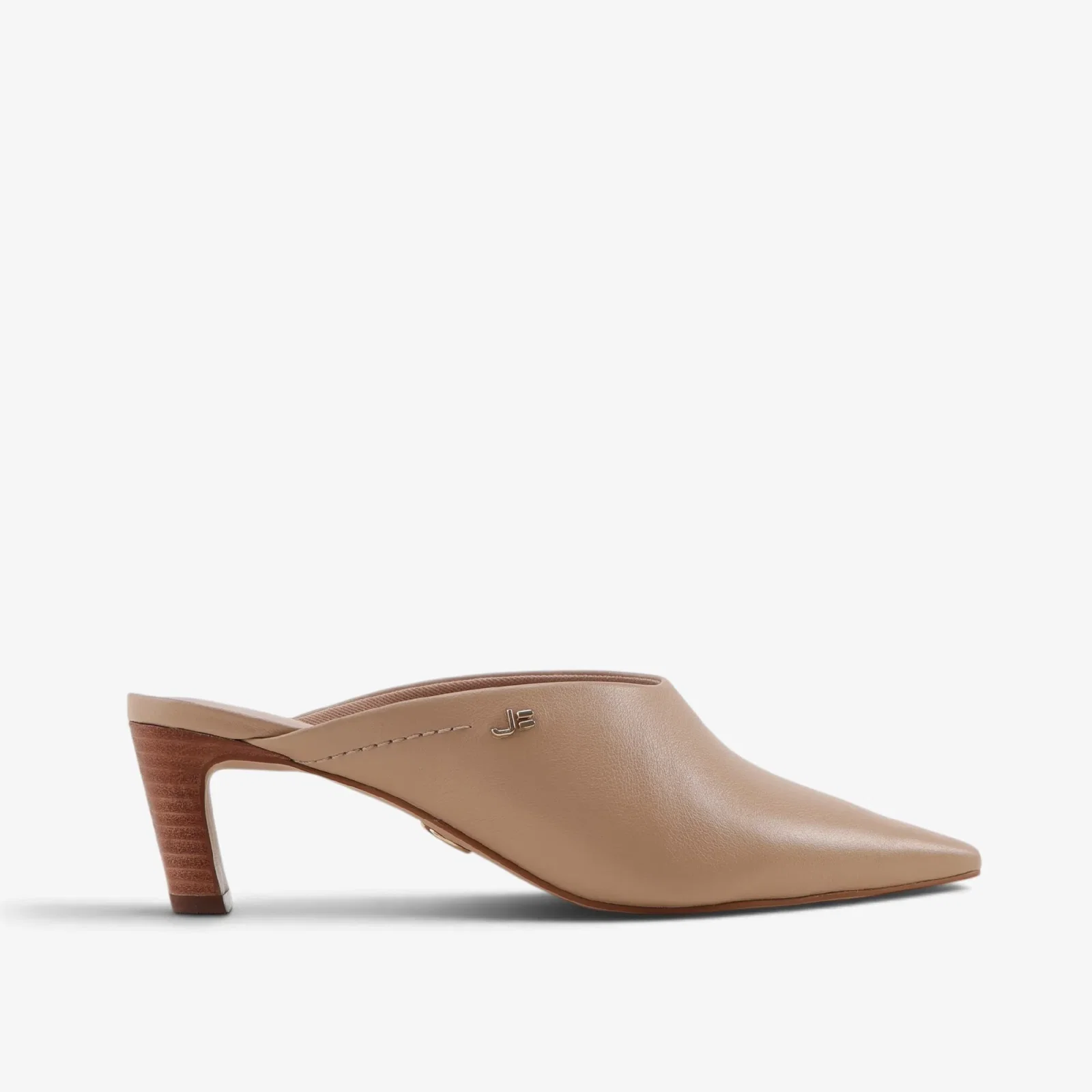 Mule Nude Areia Couro