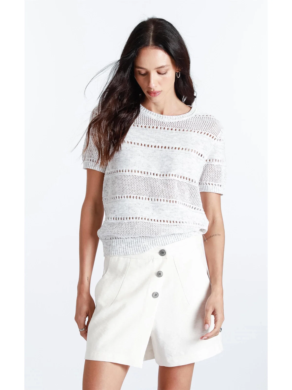 Blusa Flame Texture Natural