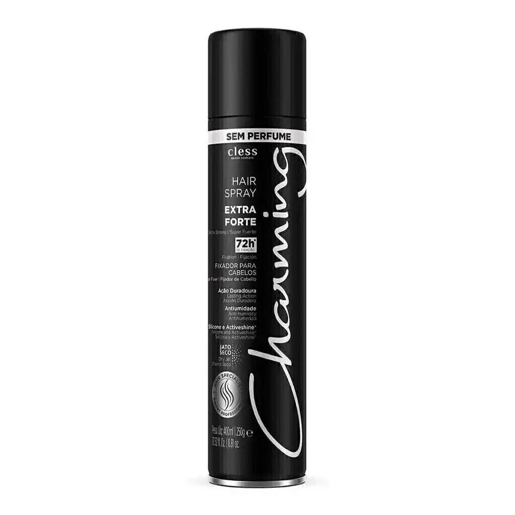 Spray Fixador Charming Extra Forte Sem Perfume 400ml
