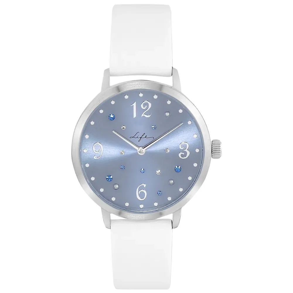 Relógio Life Maravilhas Marinhas Feminino Couro Branco — imagem 1