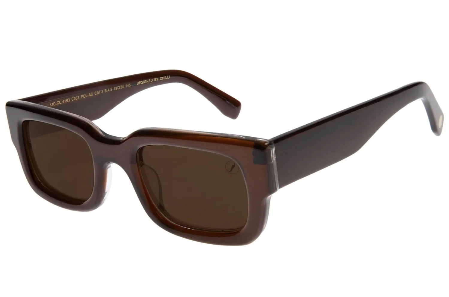 Óculos De Sol Feminino Chilli Beans Quadrado Premium Marrom — imagem 1