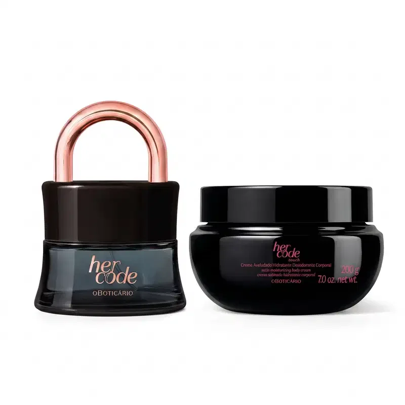 Combo Her Code: Eau De Parfum 50ml + Creme Aveludado Corporal Her Code Touch 200g