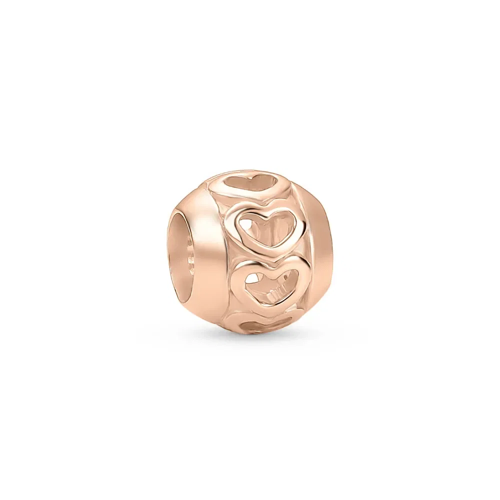 Separador Life Amor Corações em Liga Rosé com Banho de Ouro Rosé 18k — imagem 1