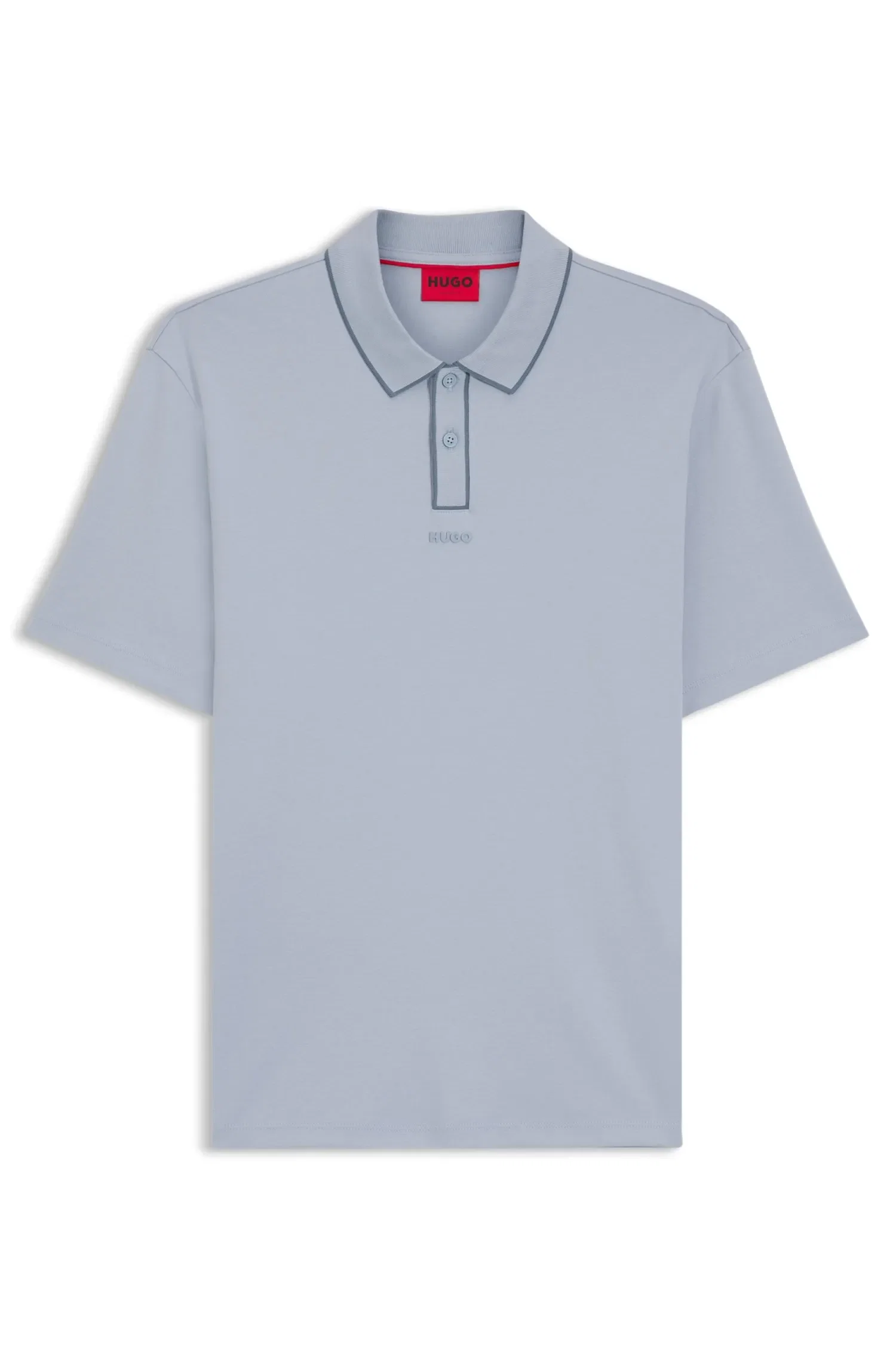 Polo Em Jersey De Algodão Com Acabamentos Contrastante