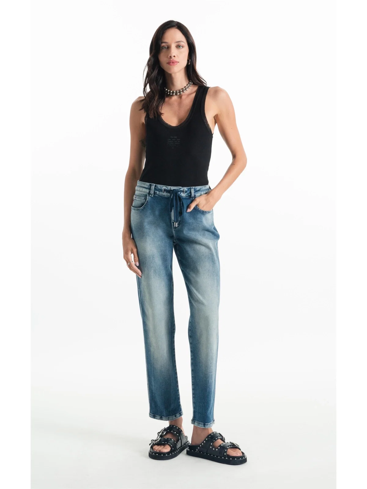 Calça Jogging Intense Blue (Preppy) 5 Pockets Claro C/ Tie Dye — imagem 1