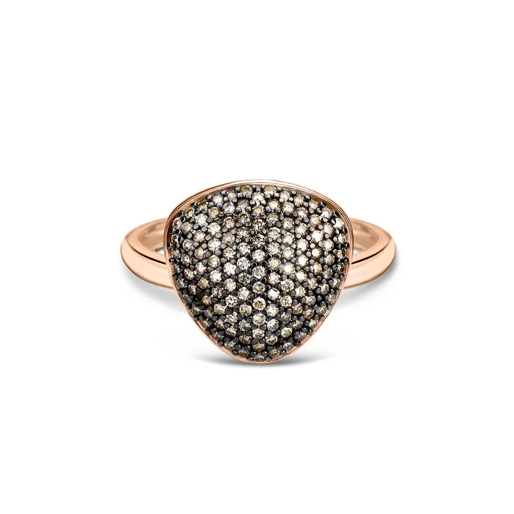 Anel Bold em Ouro Vivara 18k com Diamantes Brown